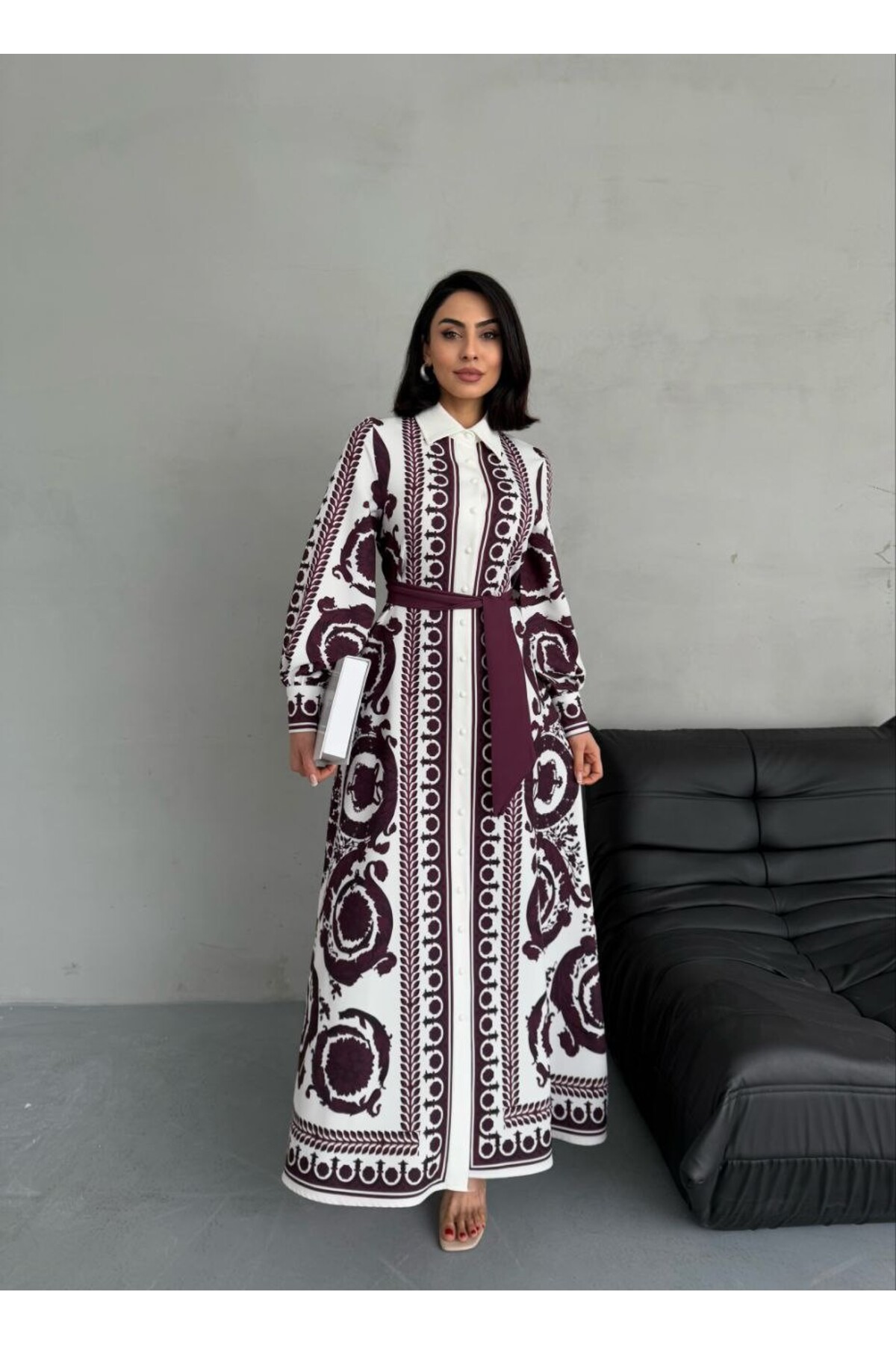 suphias Atlas Fabric Dress(Sash Included)