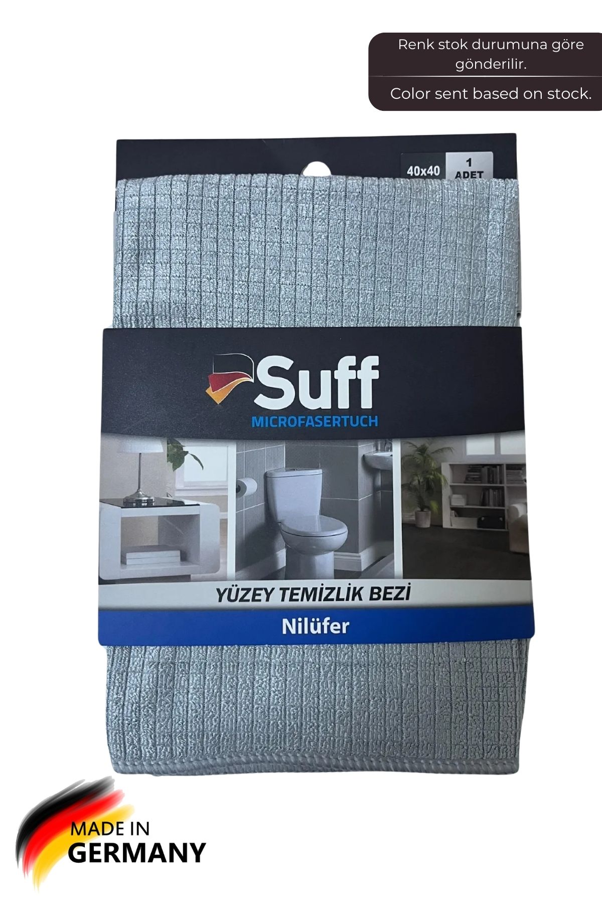 Suff-Nilüfer Checkered Microfiber Surface Cleaning Cloth 40 X 40 cm 3