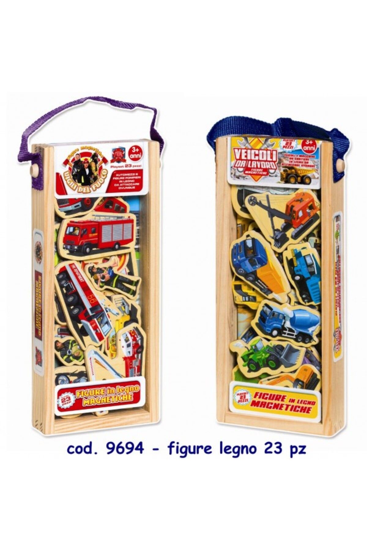 OEM Set 23 Figurine Din Lemn Cu Magneti Rs Toys - One Size
