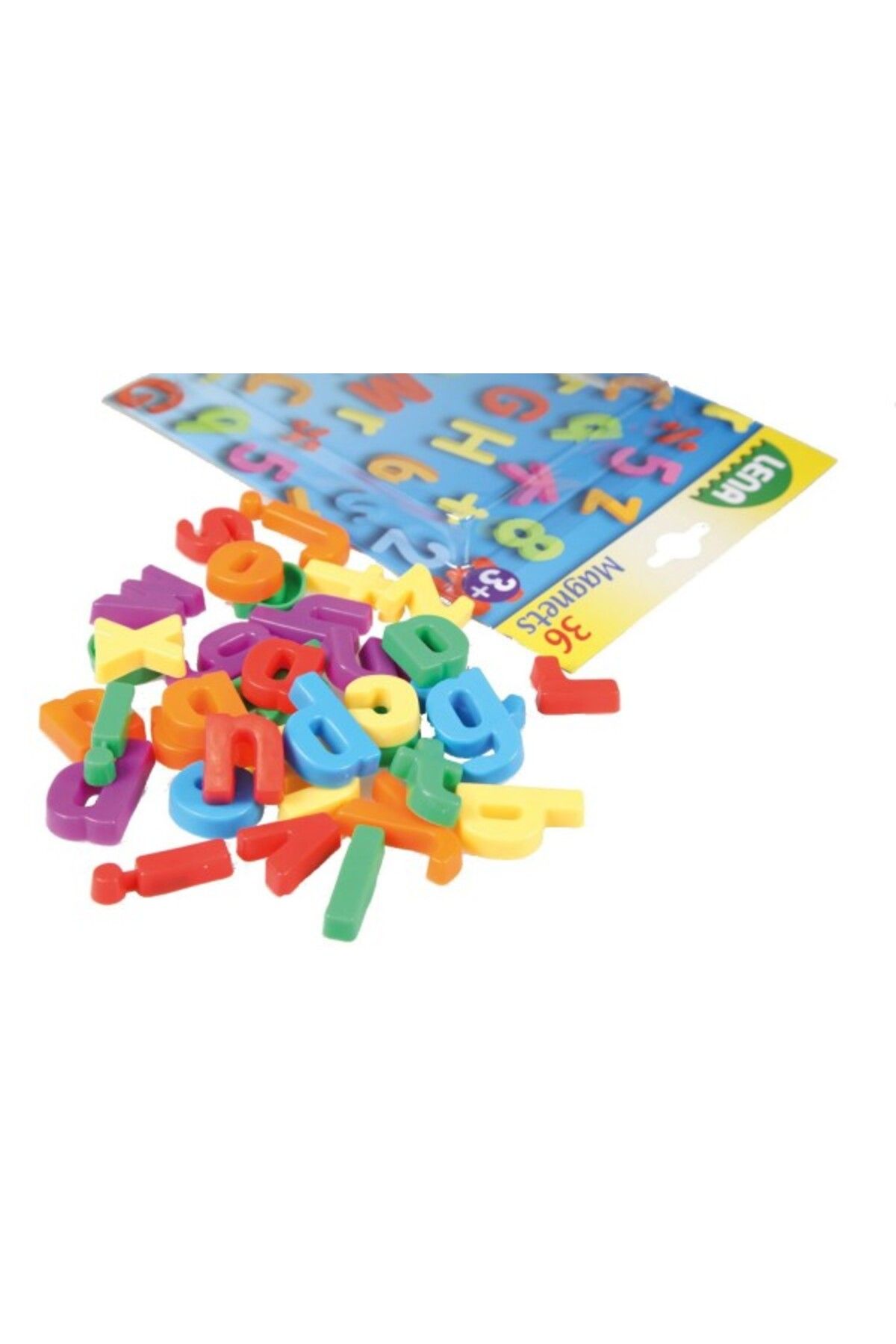LENA Set Litere Mici Magnetice Lena Multicolore 36 Piese 3 Cm Lungime - One Size