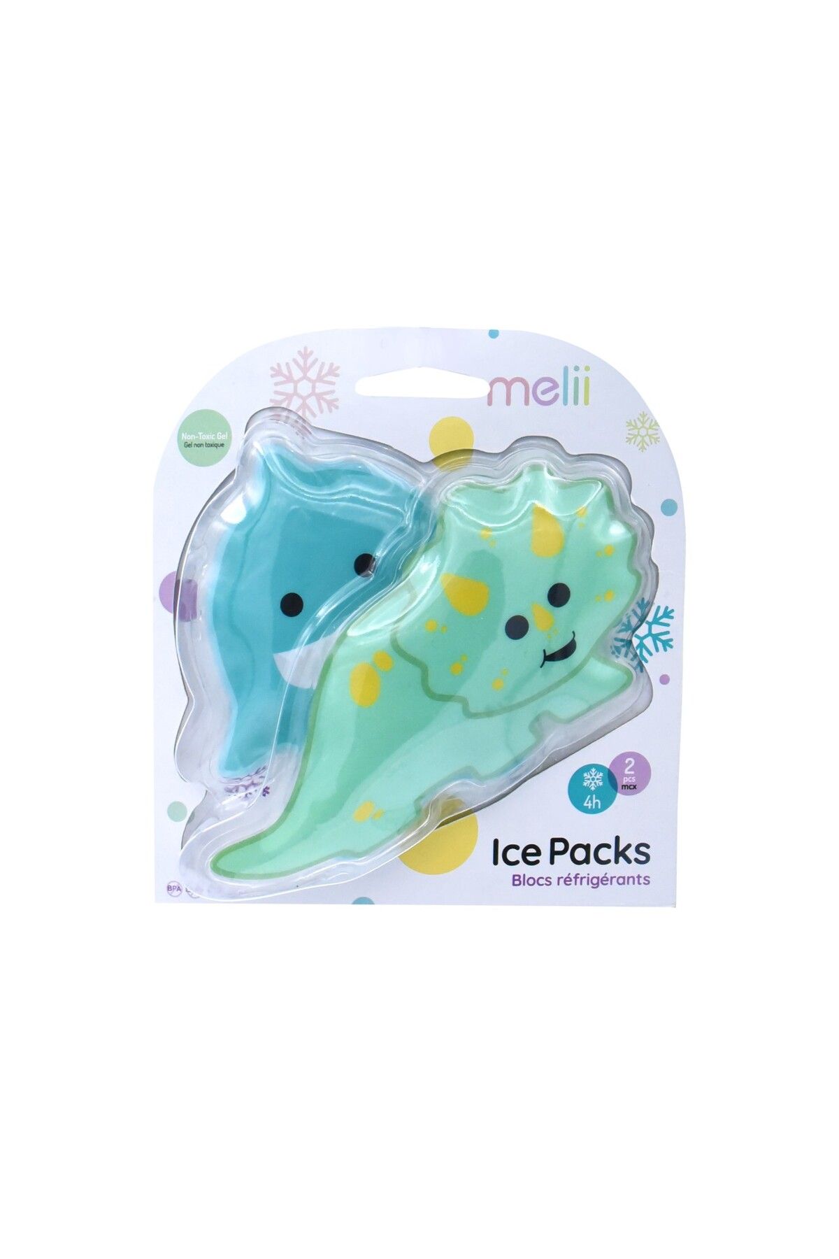Melii Set 2 Pachete Gel Termic Melii Model Dino Rechin - One Size