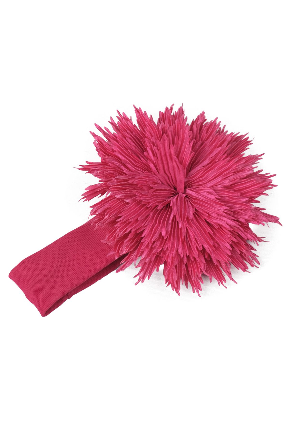 NAGİHAN-Plush Pompom Bandana Buckle 2500016 3