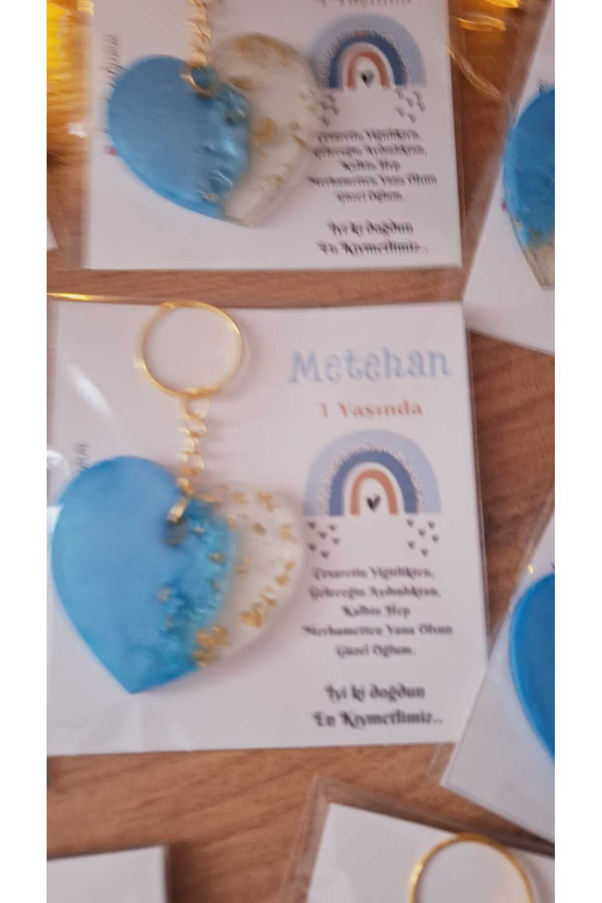 sevgiliatolyemm mutluluk getirmesi dileğiyle GÖKKUŞAĞI-KALPLİ ANAHTARLIK 10 ADET  BABYSHOWER DOĞUM GÜNÜ BEBEK HEDİYELİKLERİ fotoğrafı 2 (önizleme)