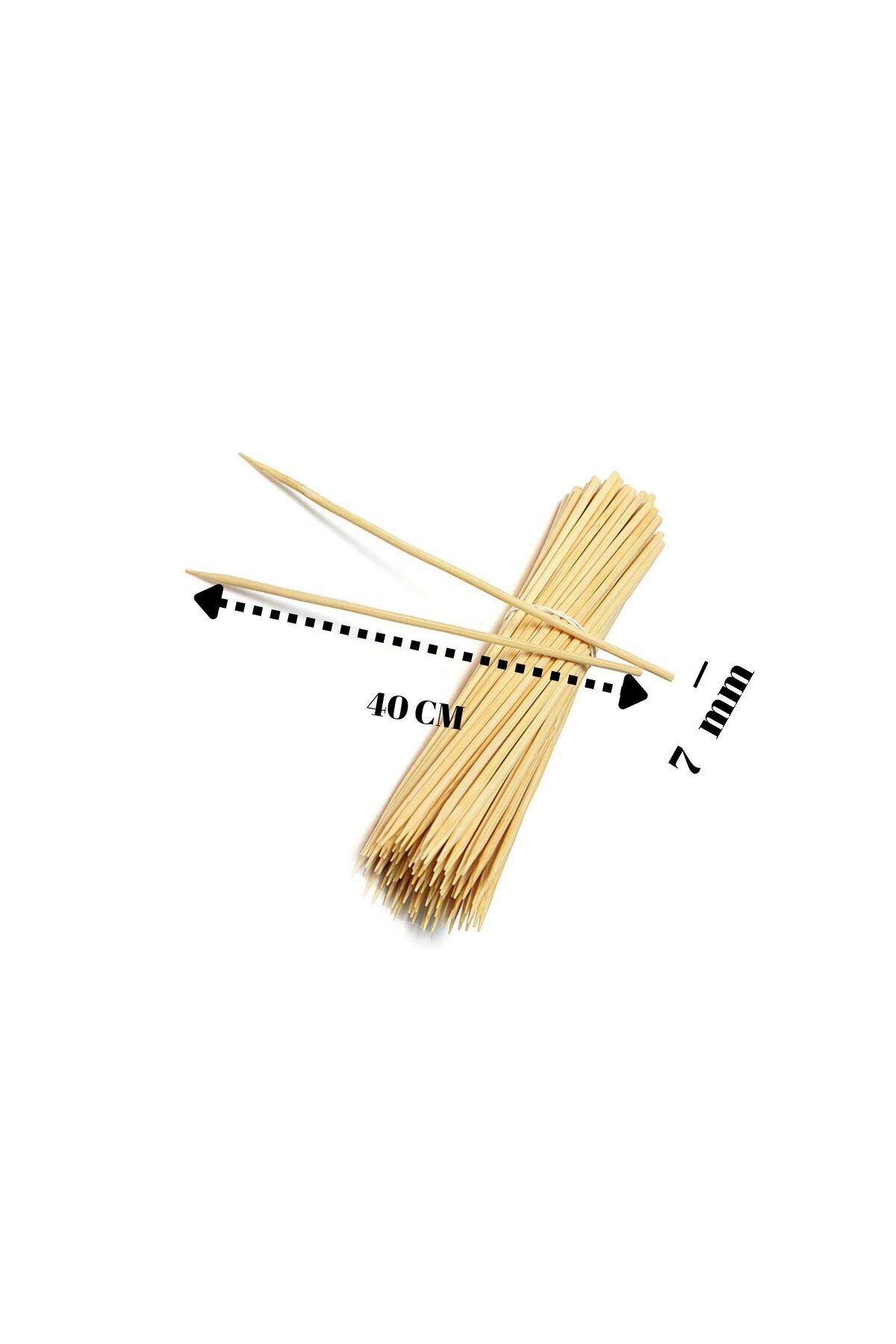 Anoffel Bambu Çöp Şiş Çubuğu 7 Mm 40 Cm 24 (ADET)