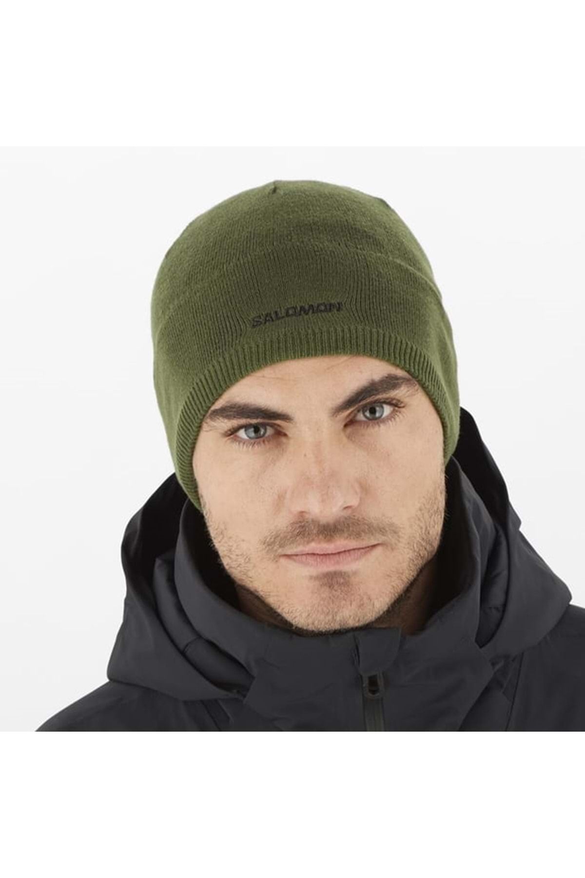 Salomon-Lc 1847100   Unisex Beanie Khaki Beanie 2