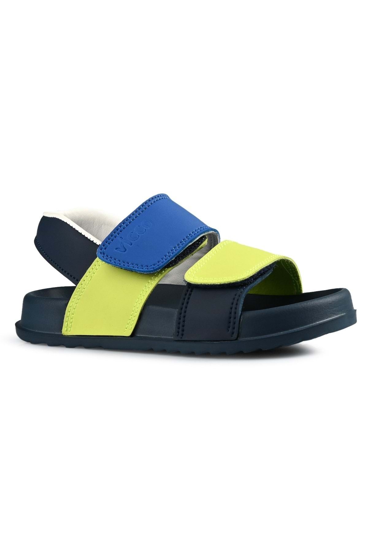 صندل آبی دخترانه و پسرانه بچگانه های ارتوپدی Krixi Navy Blue Vicco