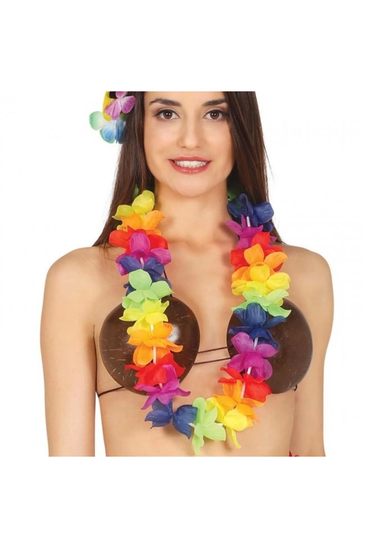 Narnuga Rengarenk Hawaii Boyun Çelengi Havai Partisi Kolyesi 1 Adet - MCT9996-5576