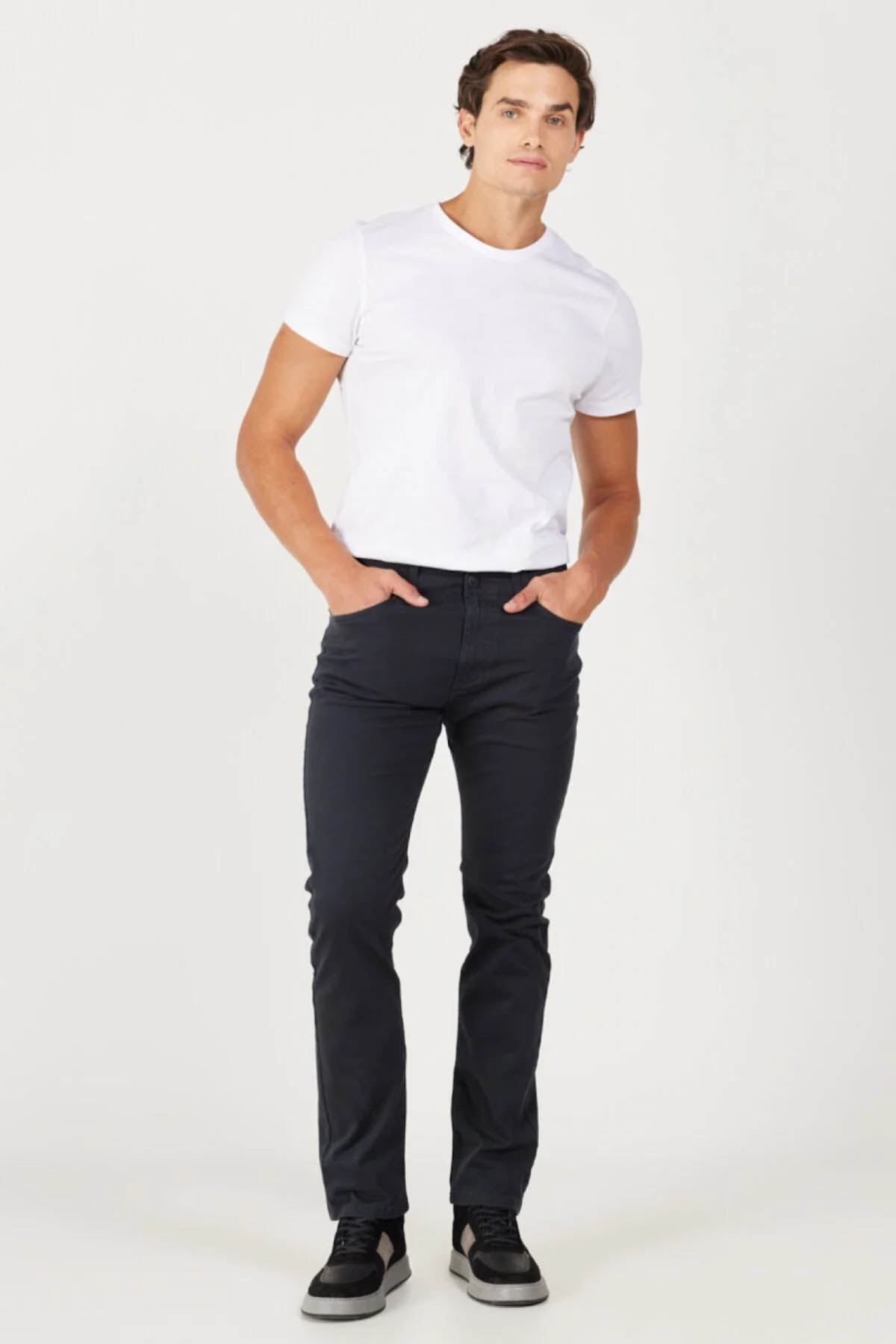 شلوار جین مشکی مردانه سیاه کش دار Luke Slim Fit کمر کم Lee