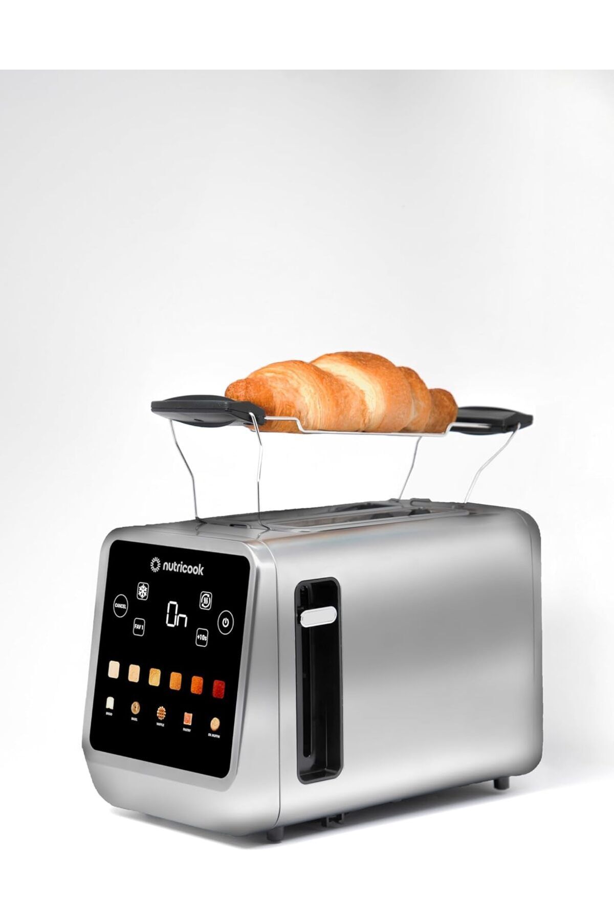 Nutricook-Toasti Digital Toaster - 2-Slice with Intuitive Touch-screen Display, 6 Shade Settings, Silver, 850W 4