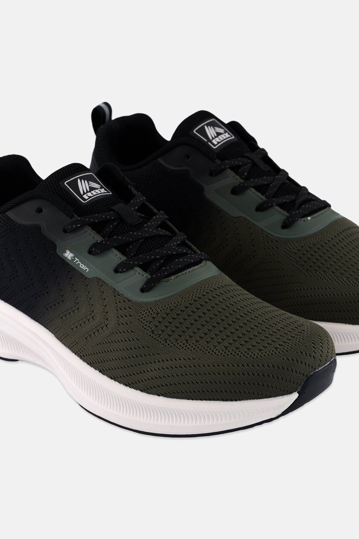 RBX-Men Lace Up Brand Logo Training Shoes, Olive 3