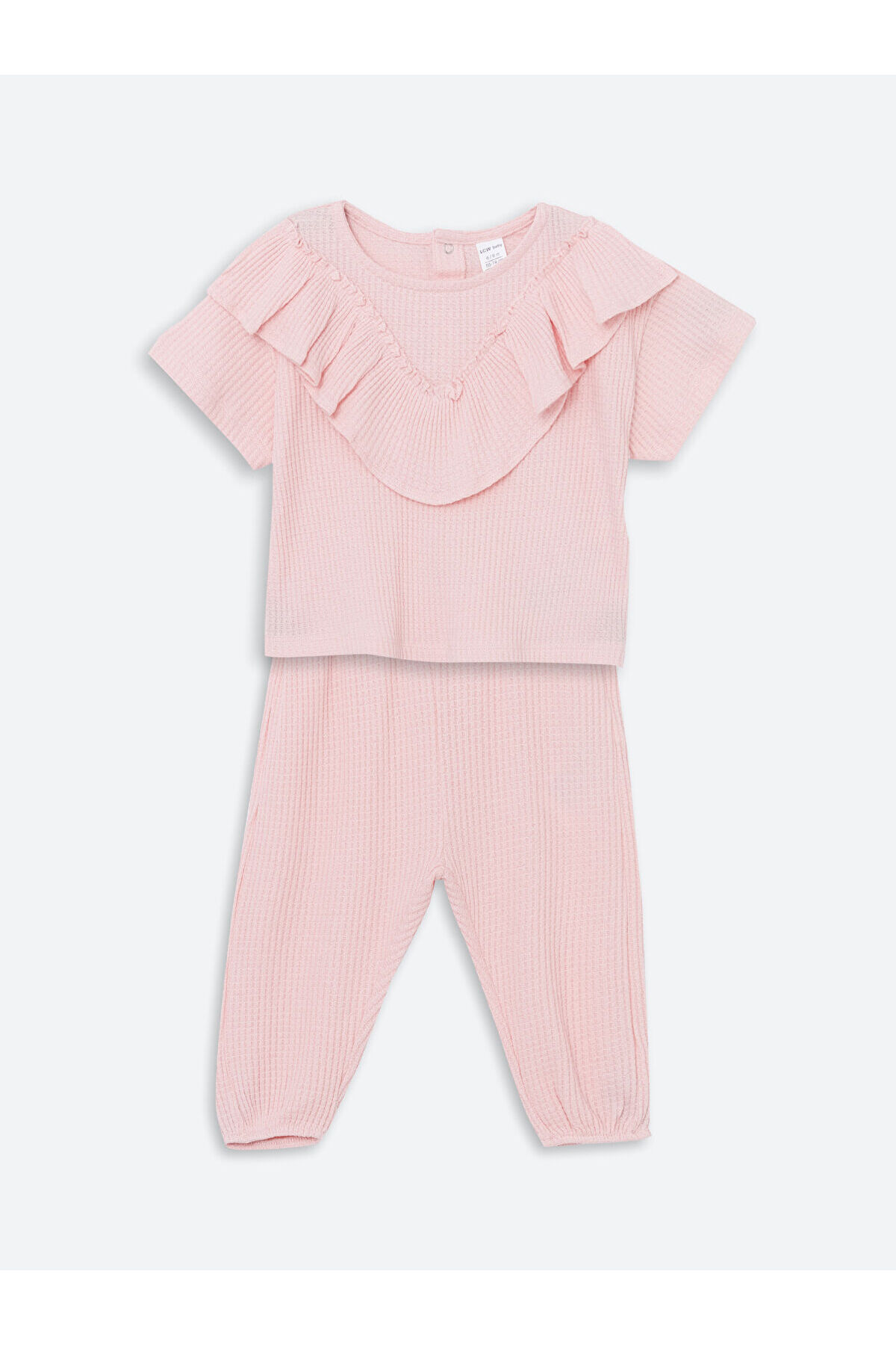 LC Waikiki Nevaa Collection Pembe Bisiklet Yaka Basic Kız Bebek Bluz ve Pantolon 2'li fotoğrafı 3 (önizleme)