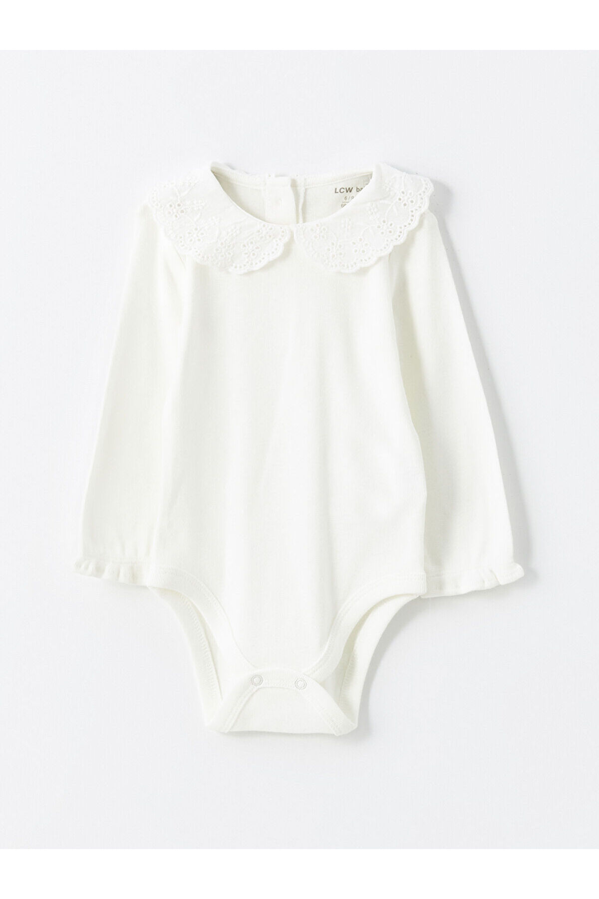 LC Waikiki Elsiva Collection Ekru Kız Bebek Çıtçıtlı Body ve Eşofman Altı 2'li fotoğrafı 2 (önizleme)
