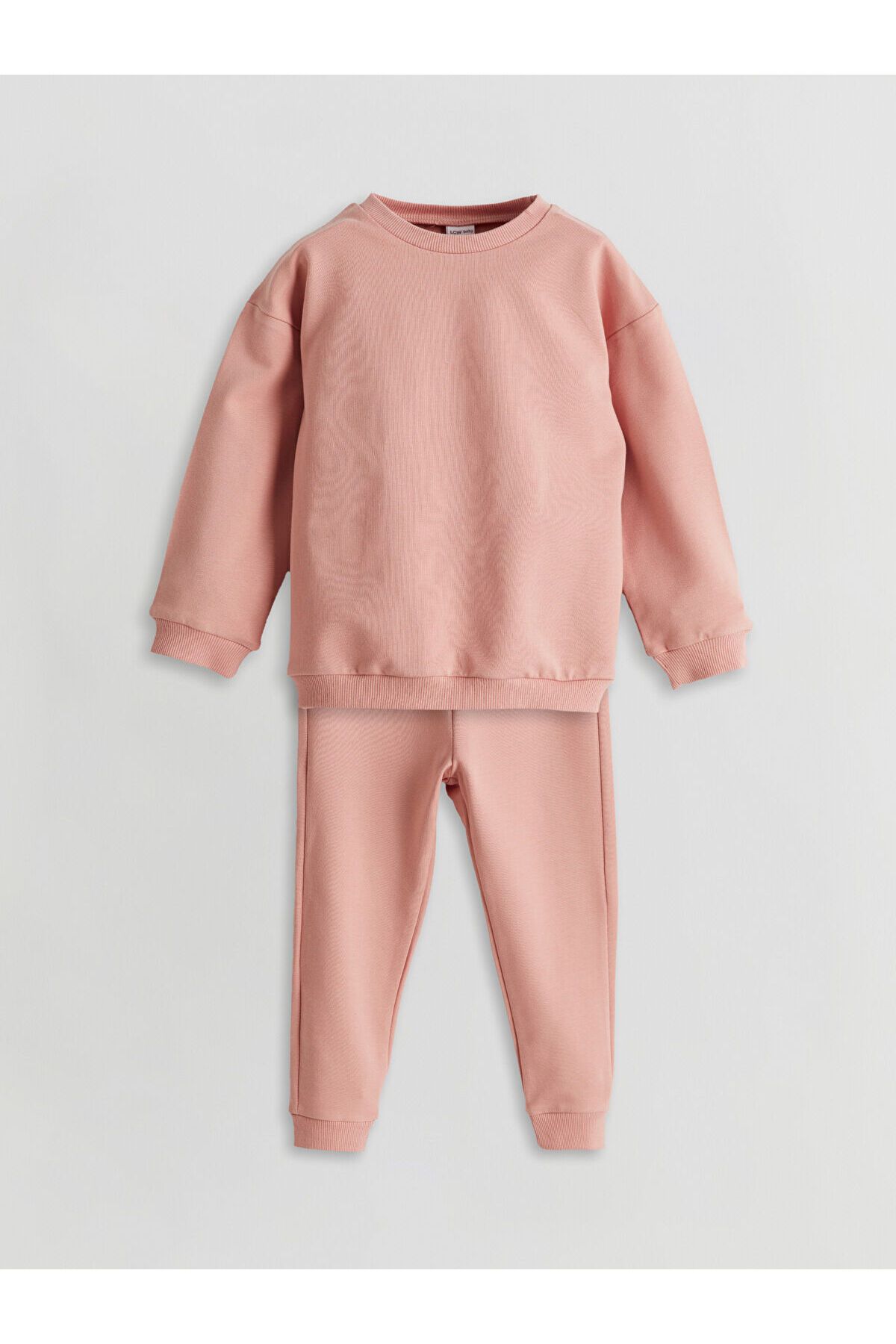 LC Waikiki Bisiklet Yaka Kız Bebek Sweatshirt ve Pantolon 2'li Takım