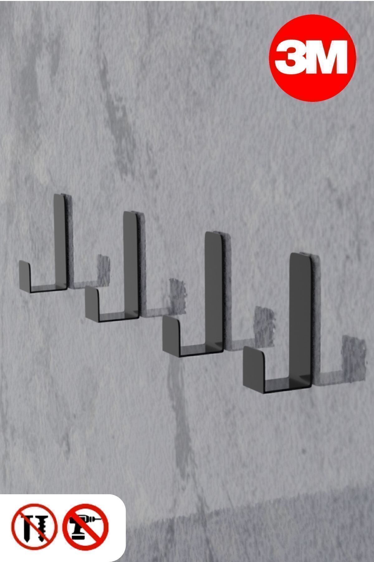 4lü Güçlü Yapışkanlı Askılık Bornoz Askılığı Kapı Arkası Mutfak Banyo Askılığı Havlu Askılık