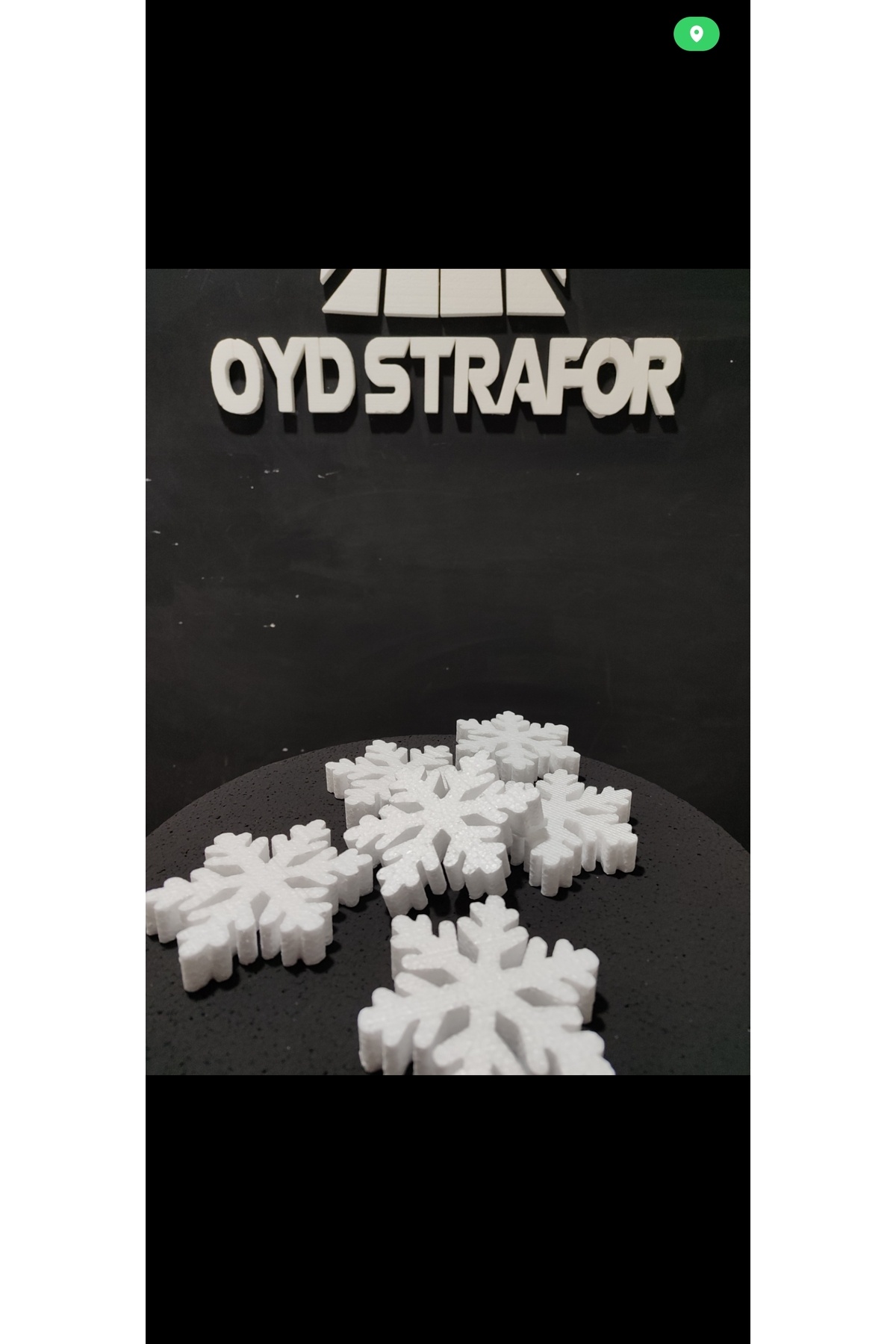 Oyd strafor Strafordan Üretilmiş 10 cm Çapında, 2 cm Kalınlığında Kar Tanesi Şekilli Dekoratif Ürün 30 Adet