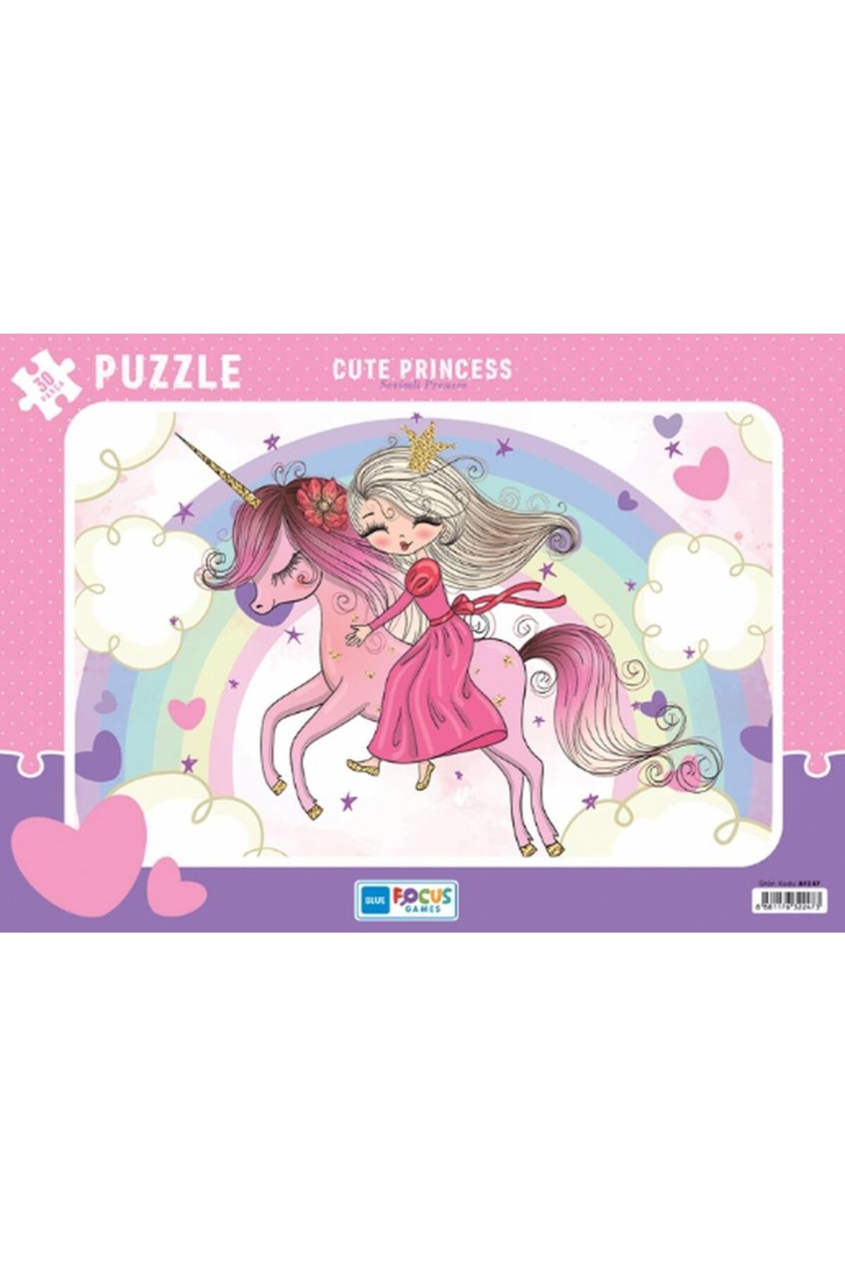 Blue Focus Yayınları Blue Focus Cute Princess (Sevimli Prenses) - Puzzle 30 Parça