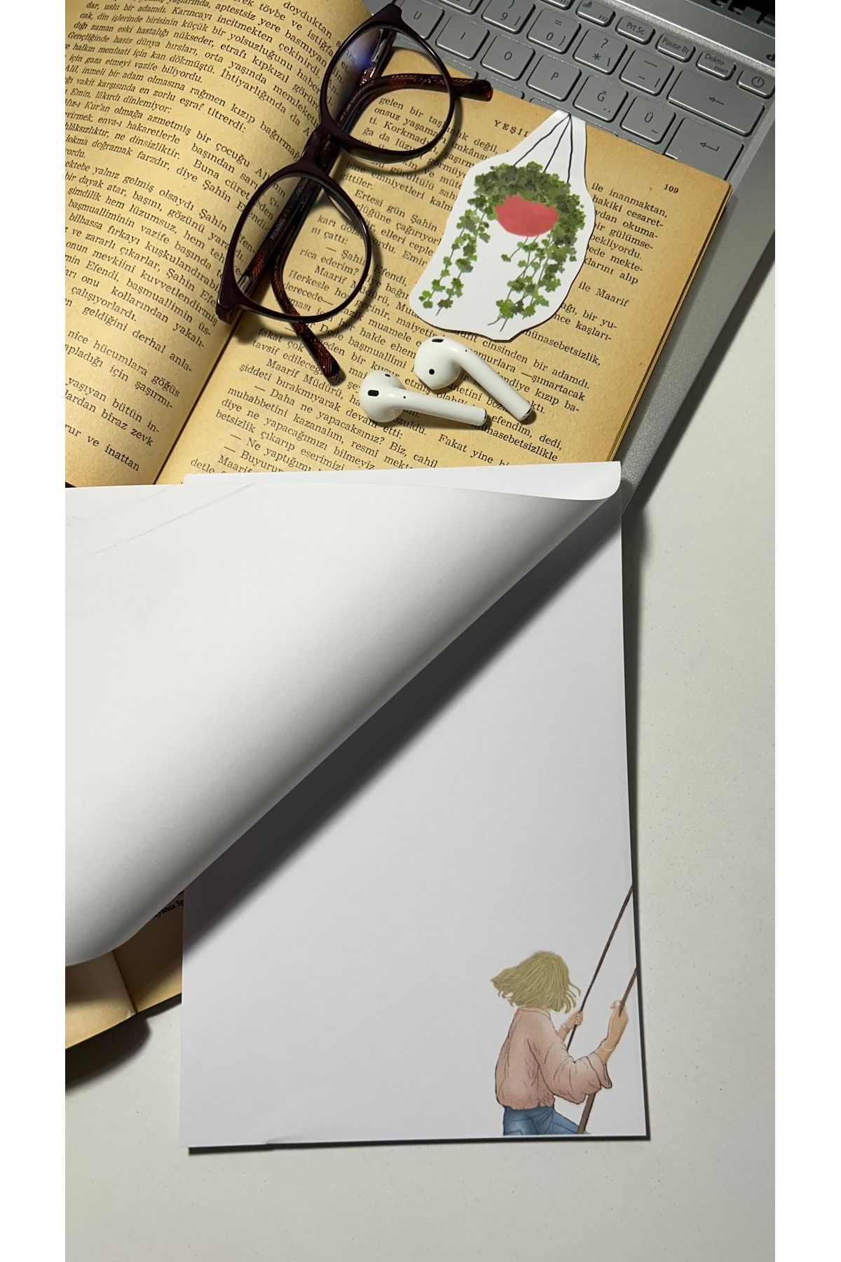 Handeto Kraft-Swing Themed Notepad - Check Pluck Notebook, Glue Notepad, A5 Notebook, Unlined Notebook 4