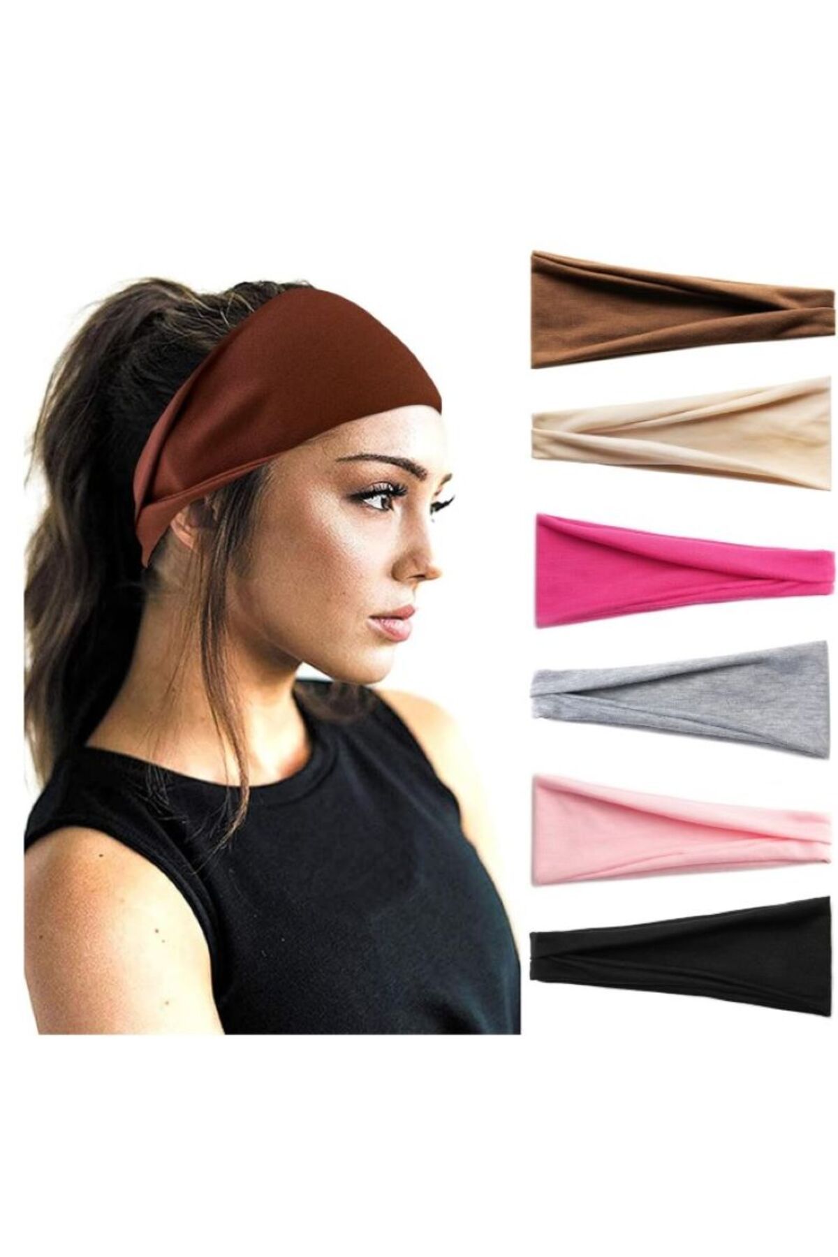 BERG ATELIER Bandă Elastică Pentru Yoga Bandă Pentru Transpirație Sportivă Femei Bărbați Alergare Fitness Bandaj Bentite Unisex - Single Dimension