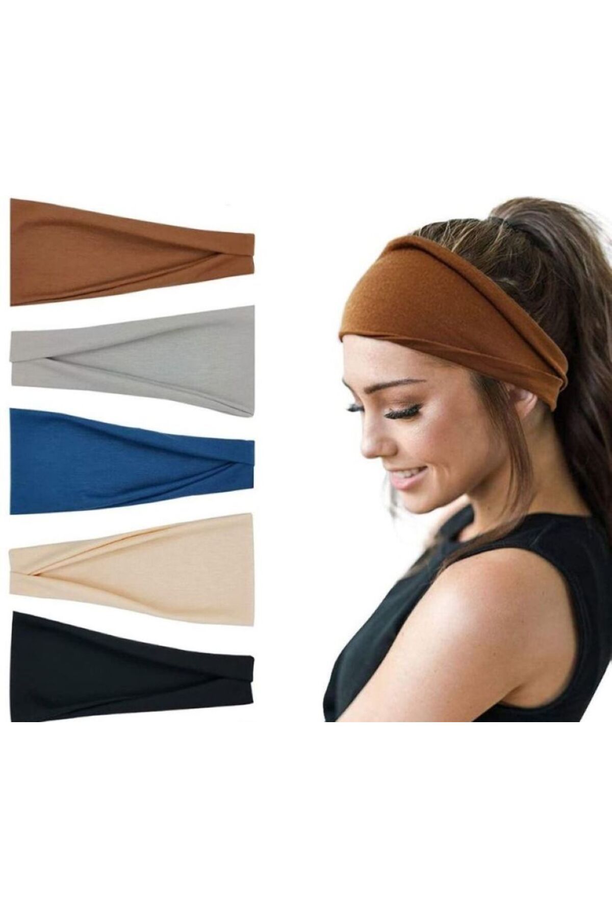 BERG ATELIER Bandă Elastică Pentru Yoga Bandă Pentru Transpirație Sportivă Femei Bărbați Alergare Fitness Bandaj Bentite Unisex - Single Dimension
