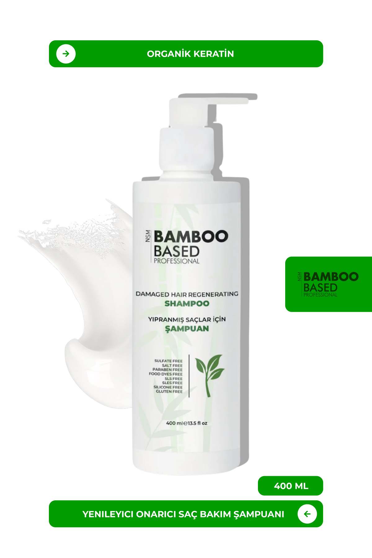 Bamboo Based Professional Green Line Keratin Yenileyici Onarıcı
