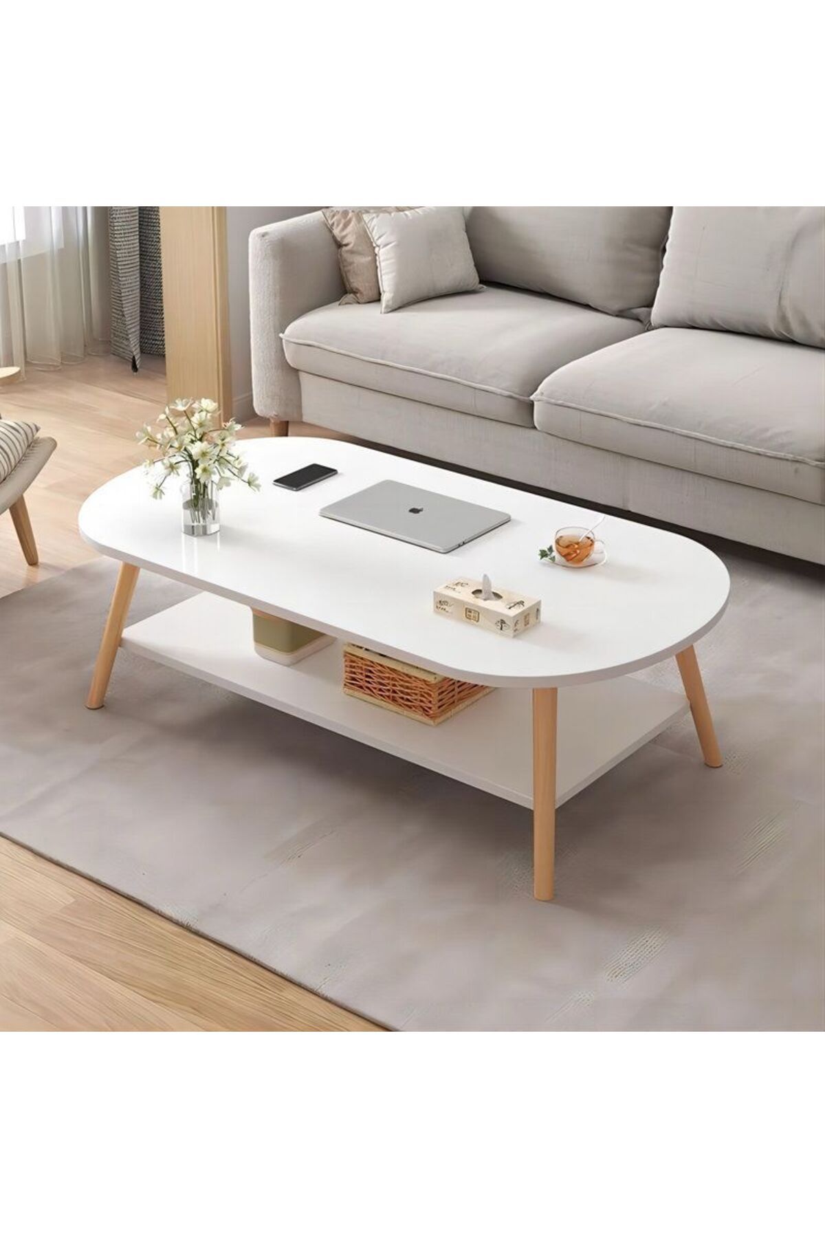 Generica-White center table, size 120*60*42 cm 1