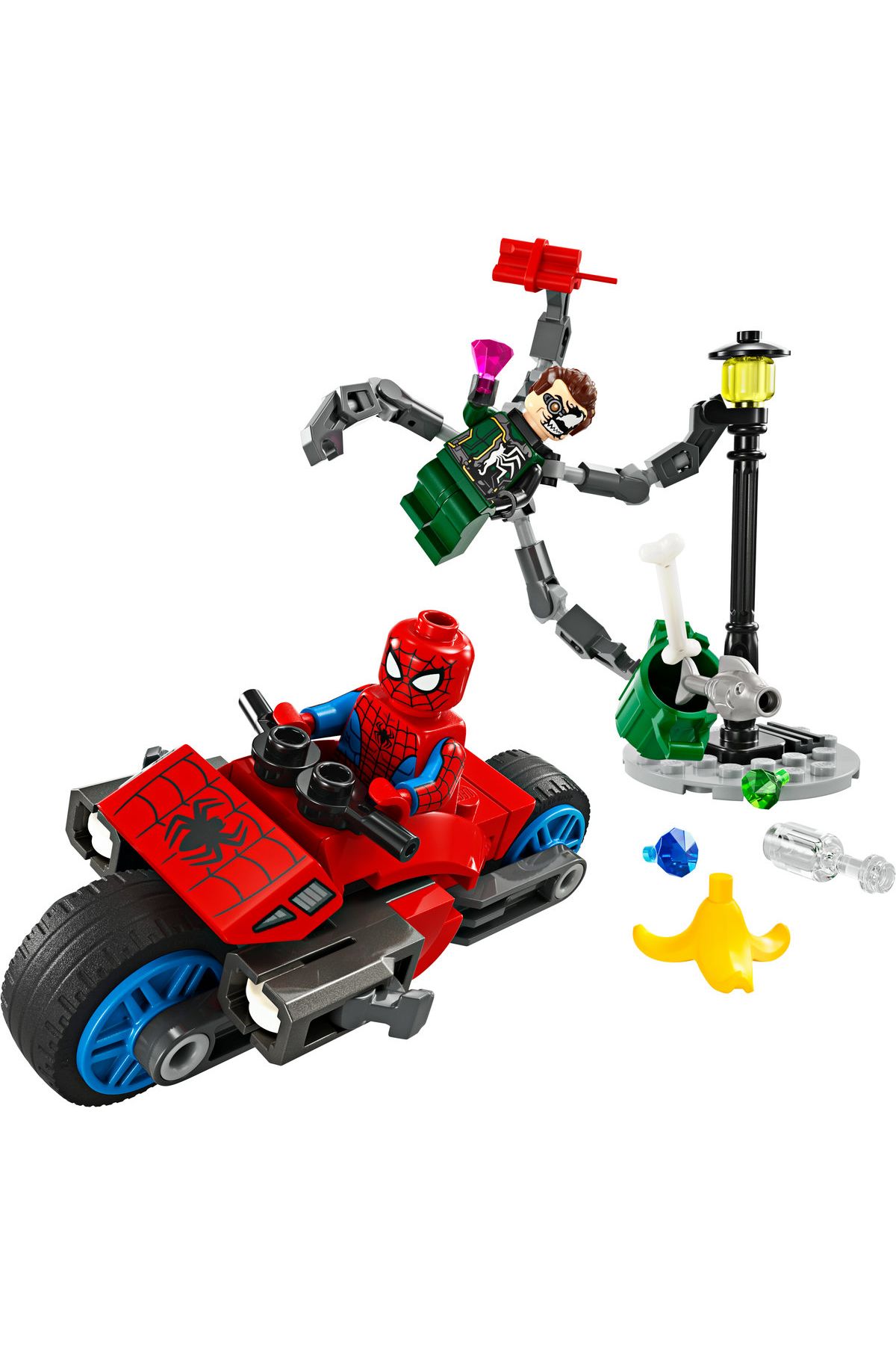 ست ساخت موتور سیکلت تعقیب اسپایدرمن LEGO® Marvel (77 قطعه) | مناسب برای سن 6 سال به بالا LEGO