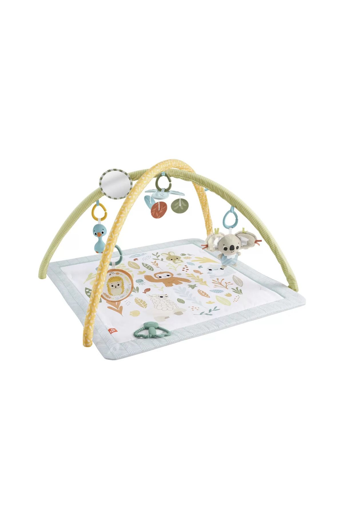 FISHER PRICE-Saltea bebelusi, Covoras cu activitati si 6 jucarii senzoriale, Fisher Price 1