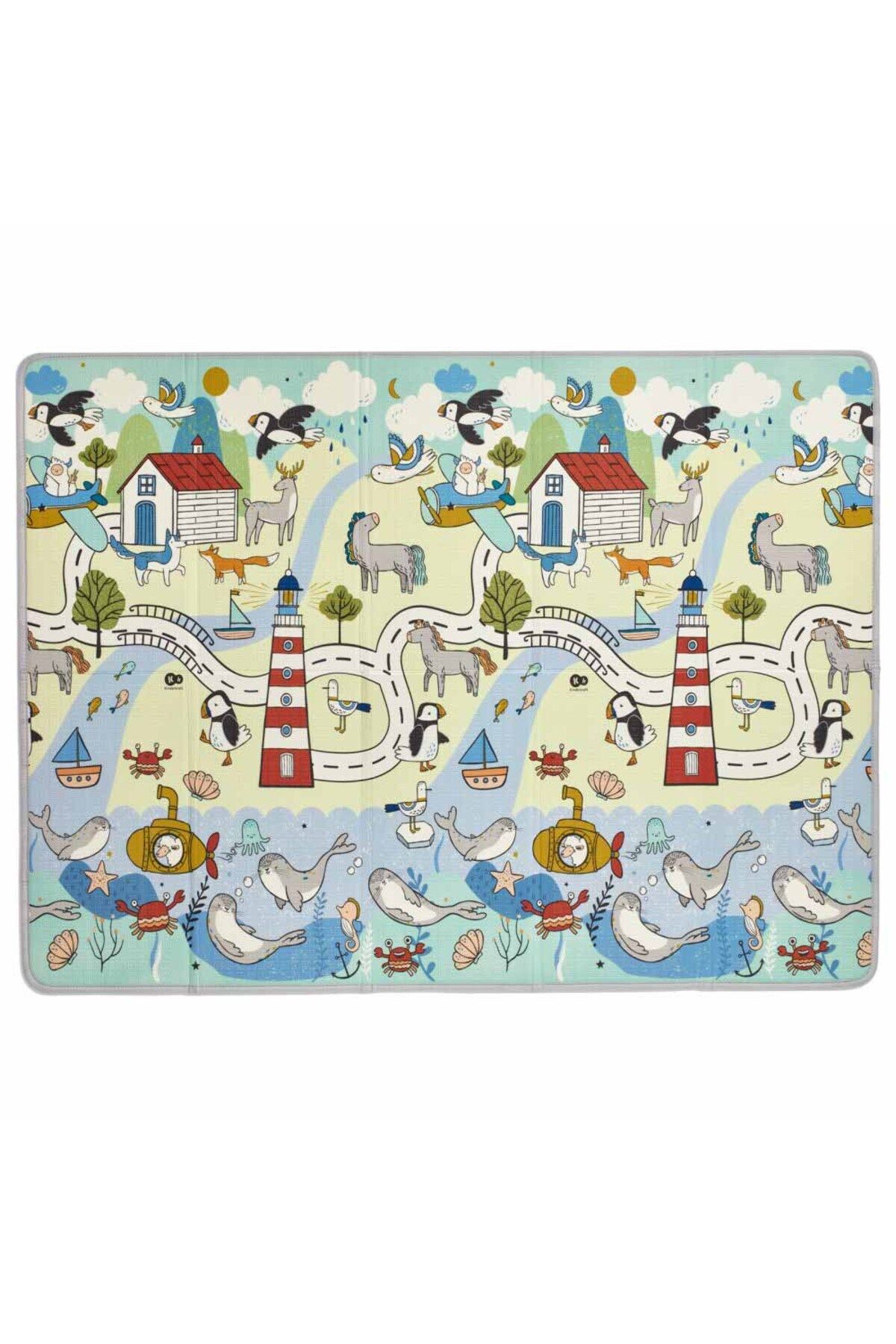 Kinderkraft-- Reversible Baby Play & Learn Foldable Mat - Matty2- 197cm x 147 cm 1