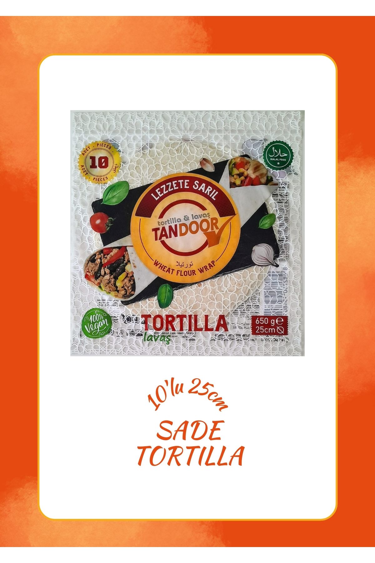 TANDOOR Lavaş & Tortilla 25 cm 520 gr 10 Lu