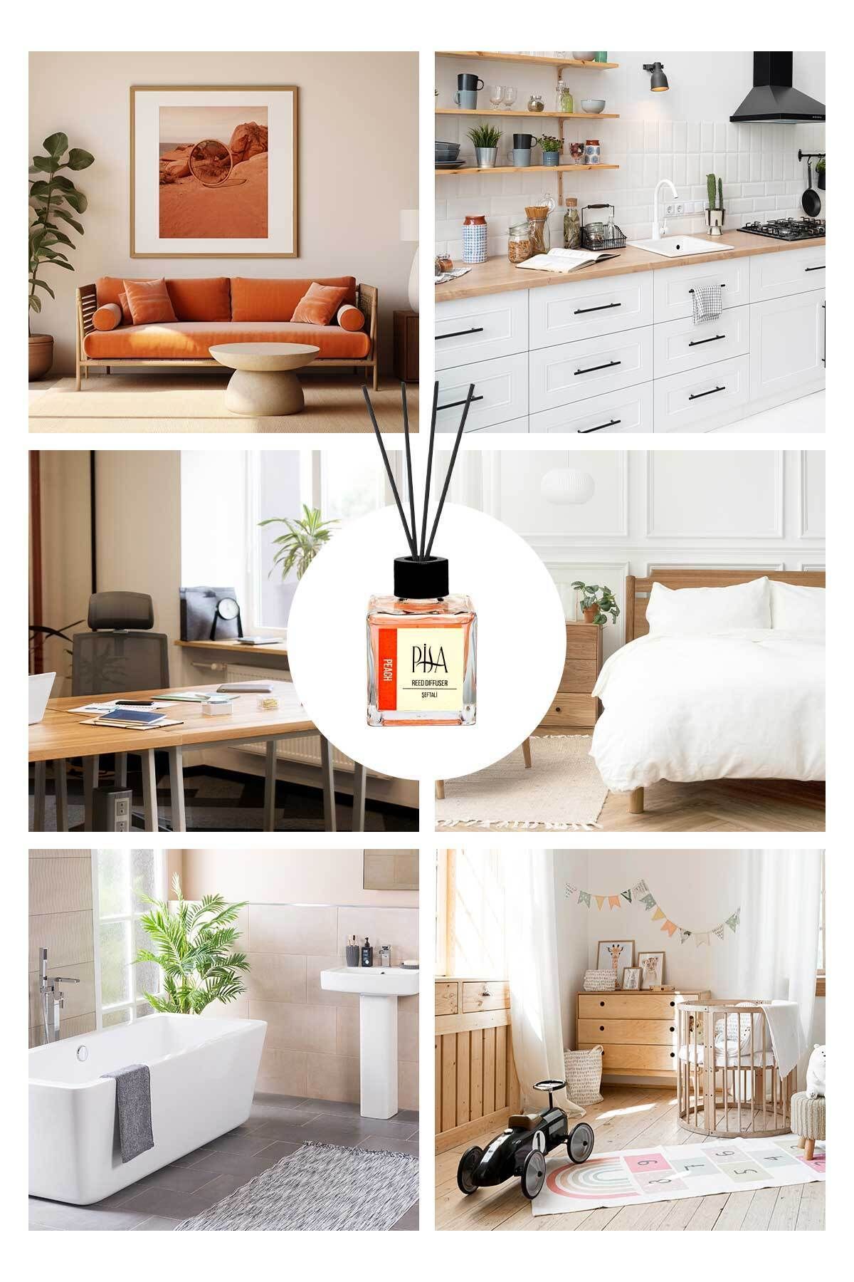 Şeftali Kokusu Çubuklu Oda Kokusu Peach Reed Diffuser 100ml - 4