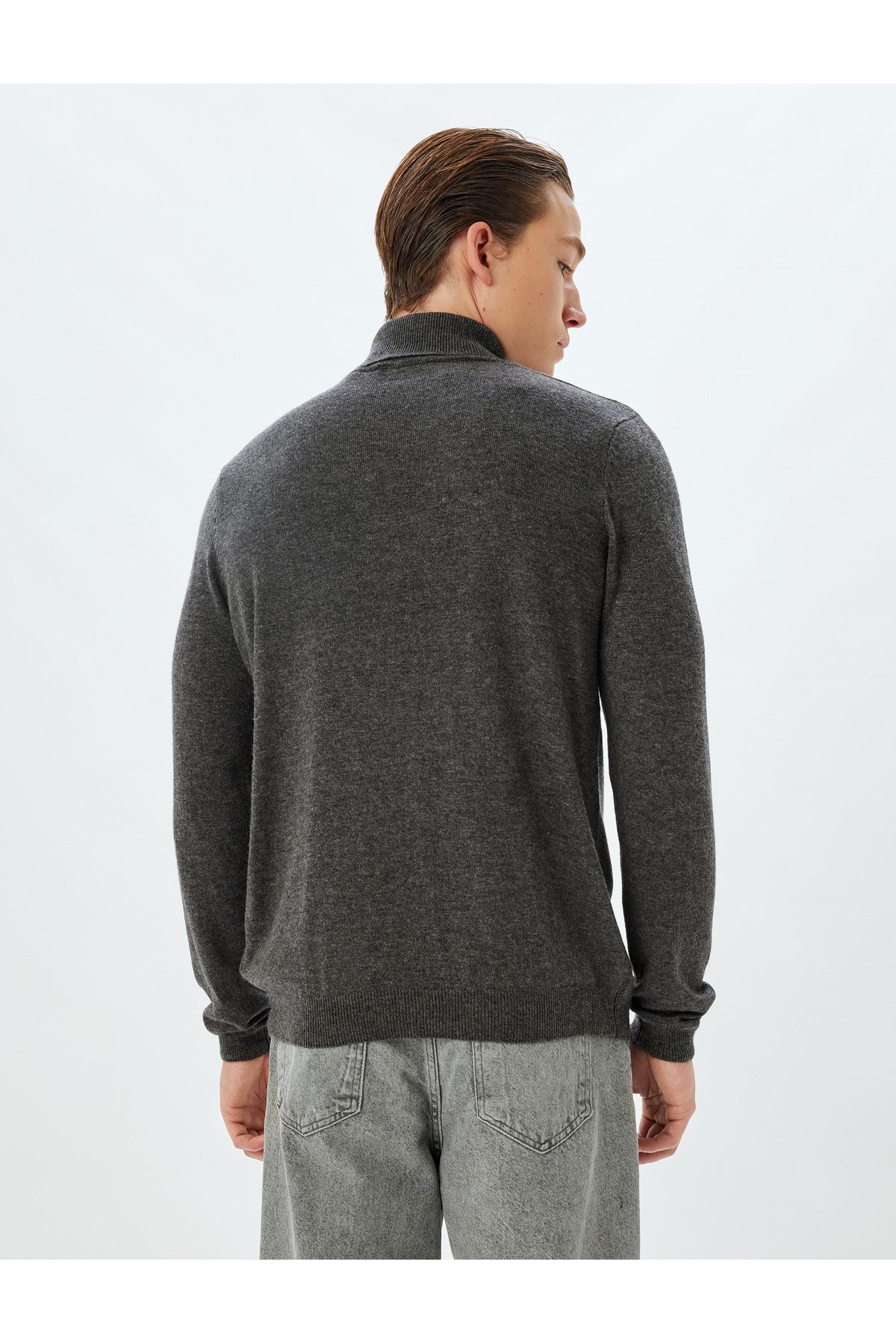 Koton-Turtleneck Sweater - Long Sleeve, Viscose and Wool Blend 4