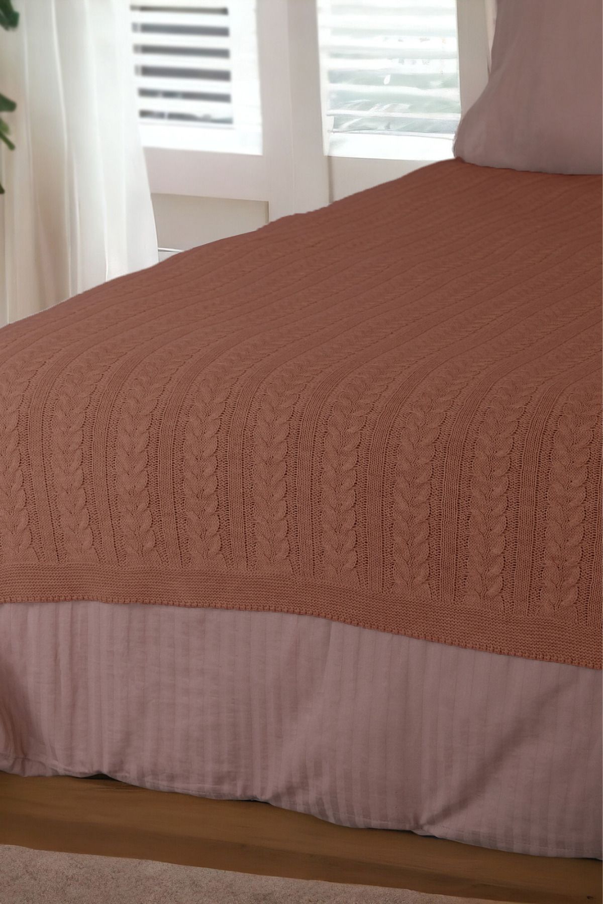 DALİSA-Mathilda Knitted Soft Bedspread and Lightweight Blanket for Home Use 2