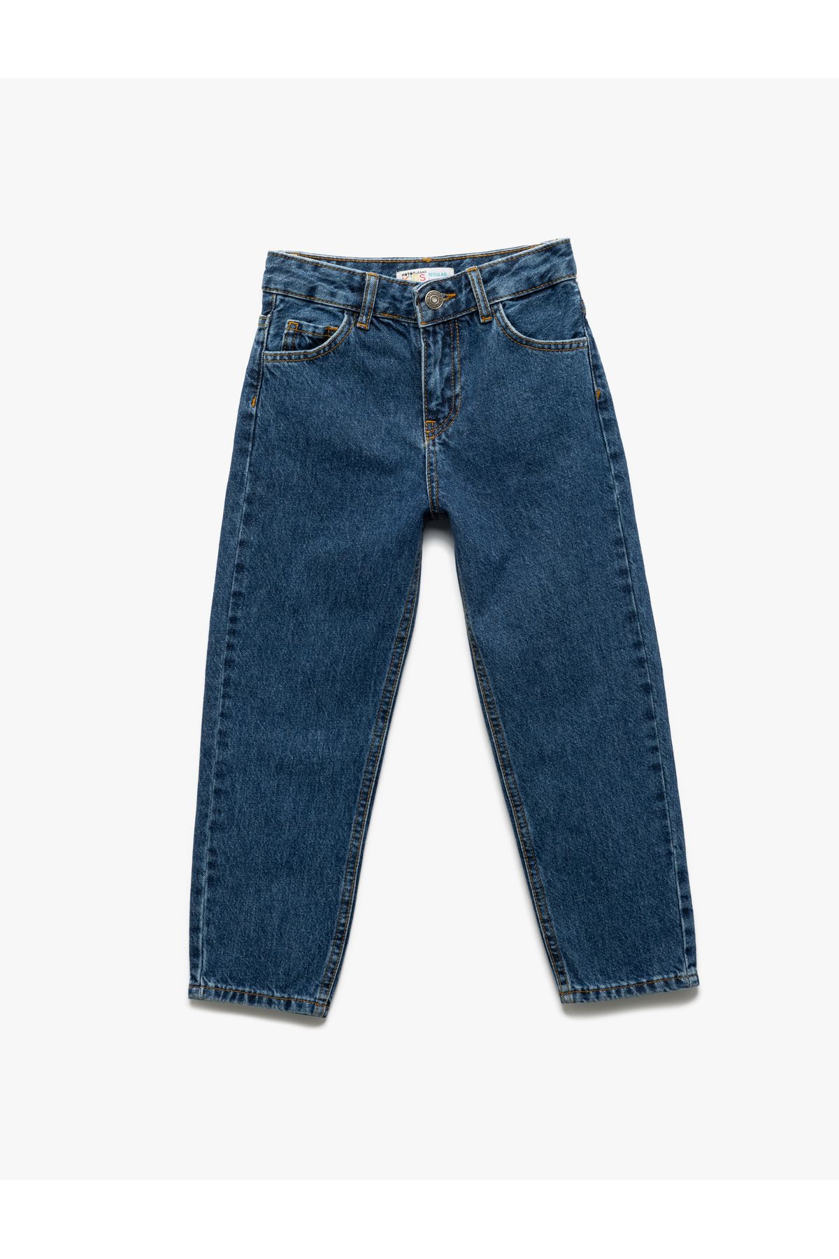 Pamuklu Beli Ayarlanabilir Lastikli Cepli Denim Pantolon