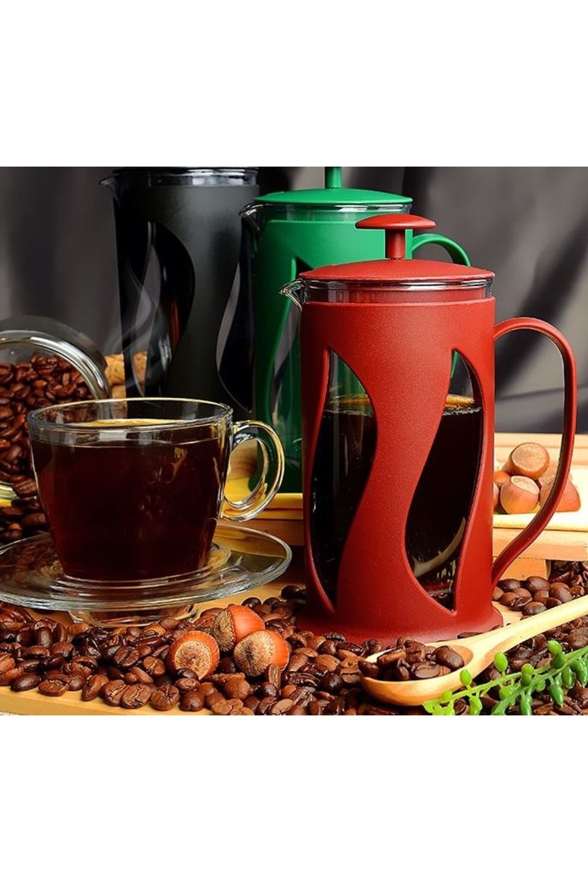 Kuzgun Ticaret Tcof Filtre Kahve Makinesi French Press Süzgeçli - 500 ml