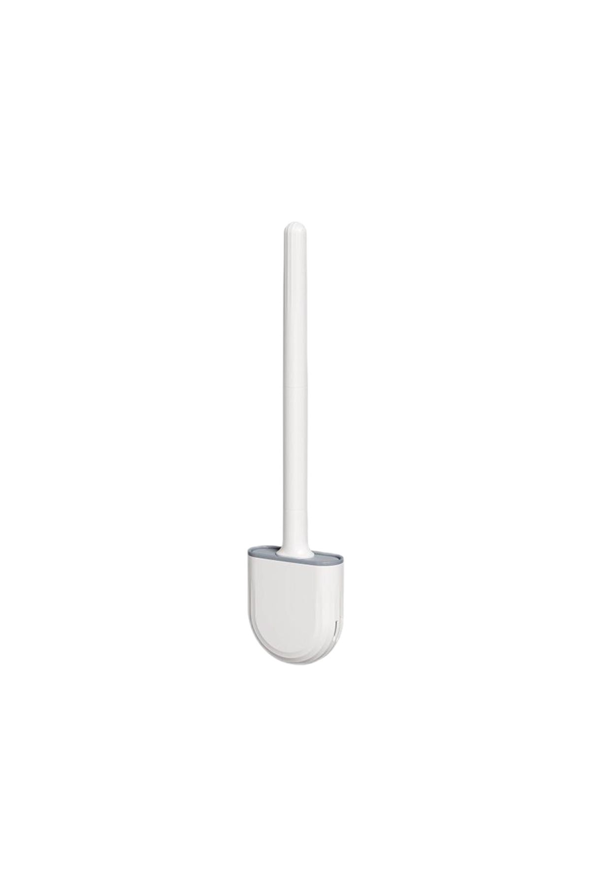 Choice-white 1 Wall Hanging Long Handle Toilet Brush, Silicone Cleaning Brush, Durable, Easy To Clean, Suit 1