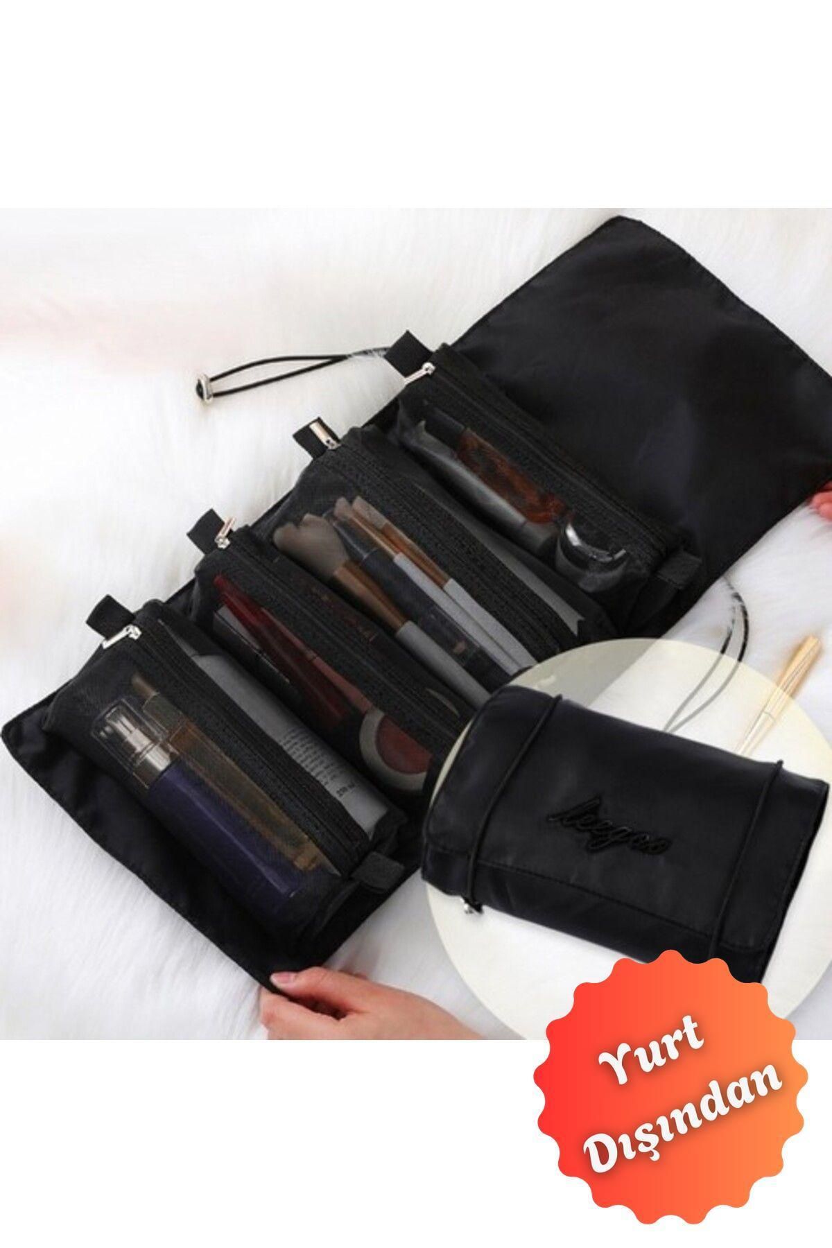 کیف مشکی آرایشی ضد آب قابل حمل زنانه 4 در 1 (از خارج از کشور) SilkRoute
