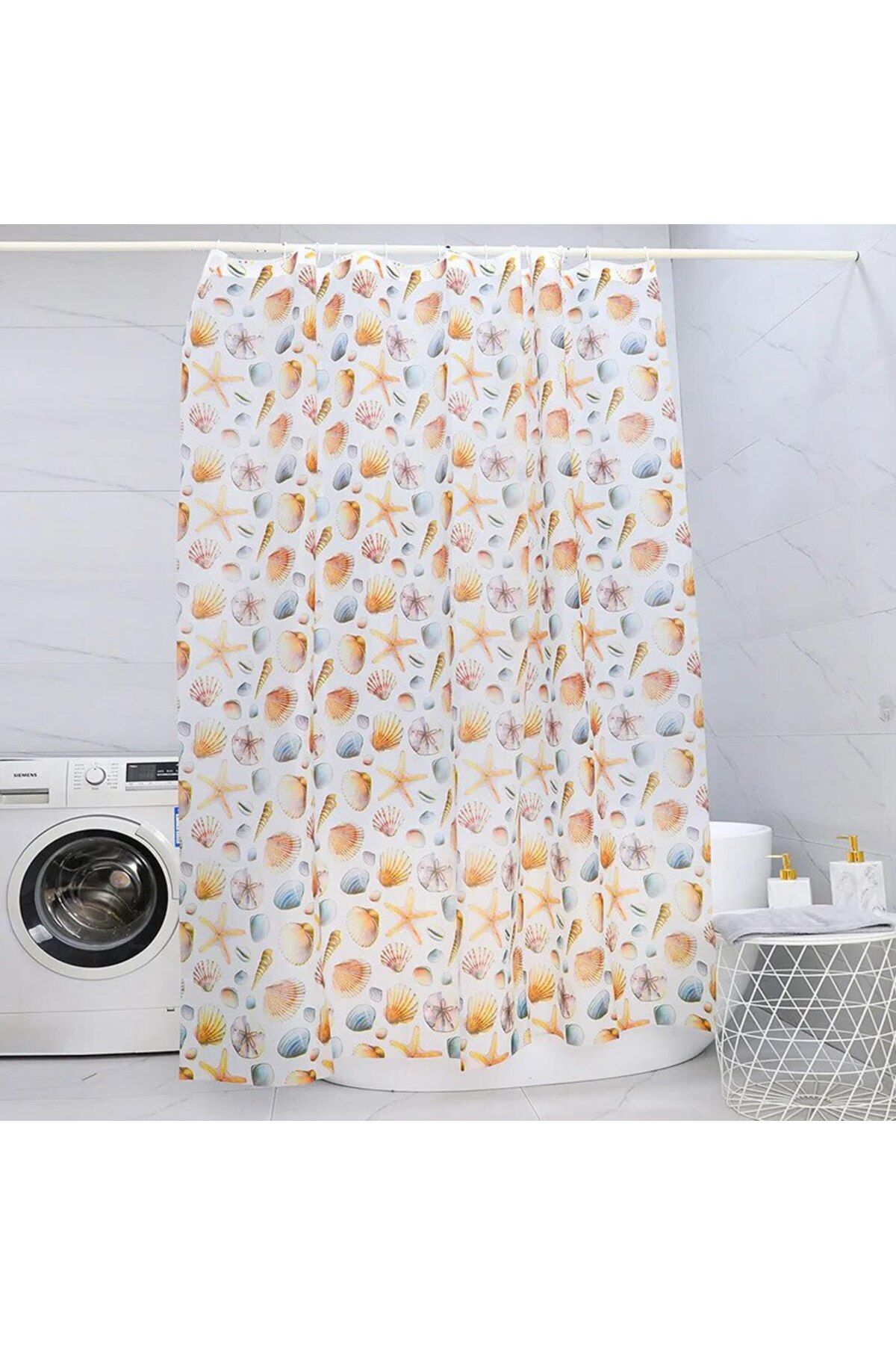 Choice-A 180x180cm 1pc With Pattern Shower Curtain PEVA Waterproof Shower Curtain Bathroom Partition Curtai 1