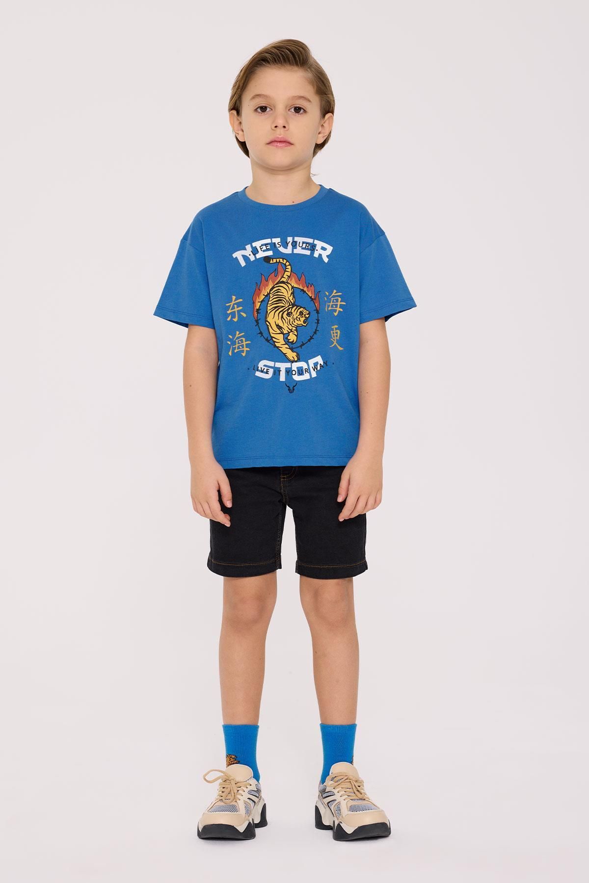 Nebbati-Bg Store Boy's Blue Tshirt 1