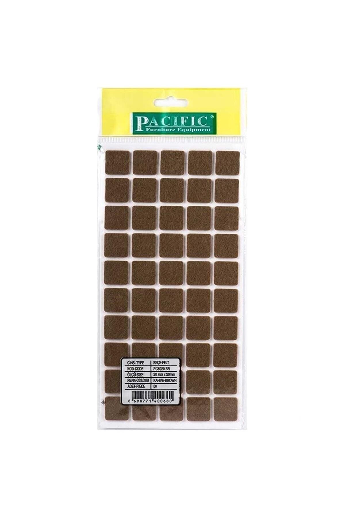 Mikasso Pacific Zemin Koruyucu Yapışkan Kare Keçe 20 Mm X 20 Mm Keçeler Kahverengi
