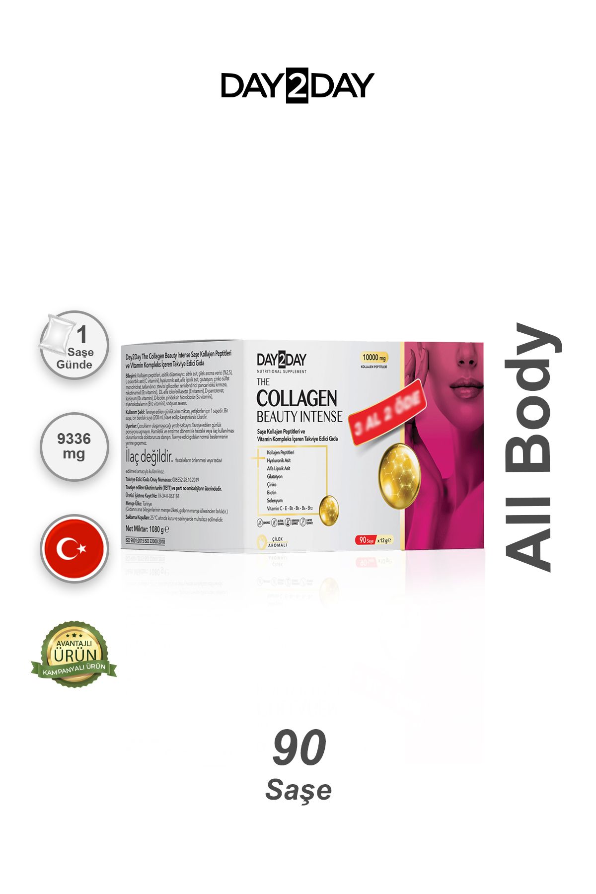 DAY2DAY The Collagen Beauty Intense 90 Saşe - 3 al 2 öde