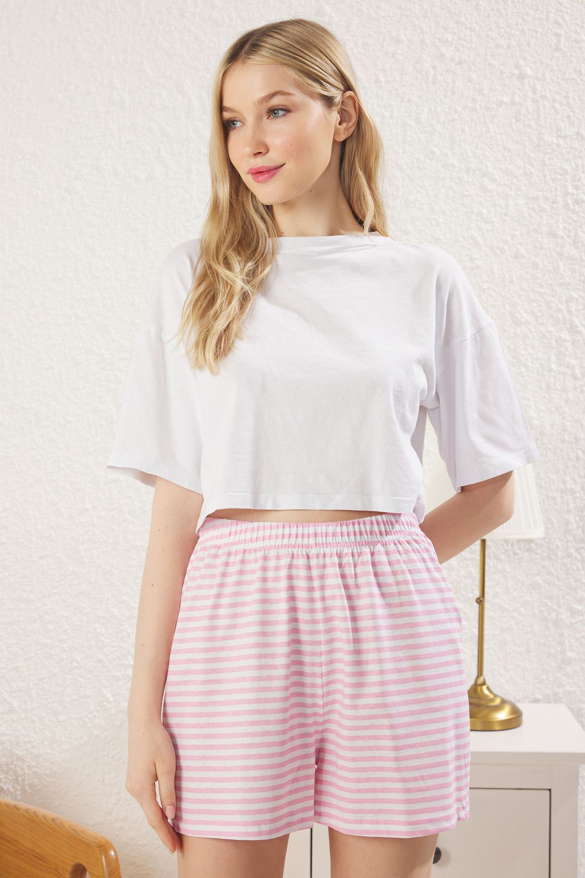 Trendyol Collection-3 balení Barevný květinový vzor 100% bavlna Pletené pyžamové kalhotky - THMSS25PJ00014 4