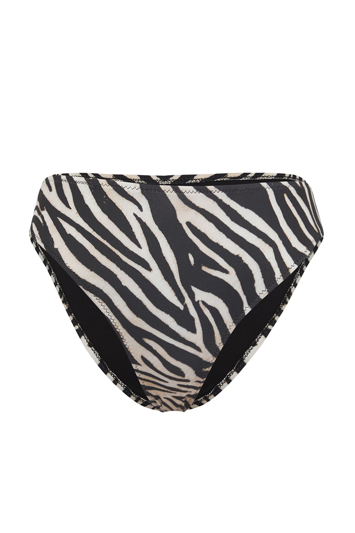 Trendyol Collection-Zebra Print High Waist Regular Core Bikini Bottom Tbess21Ba0228 5