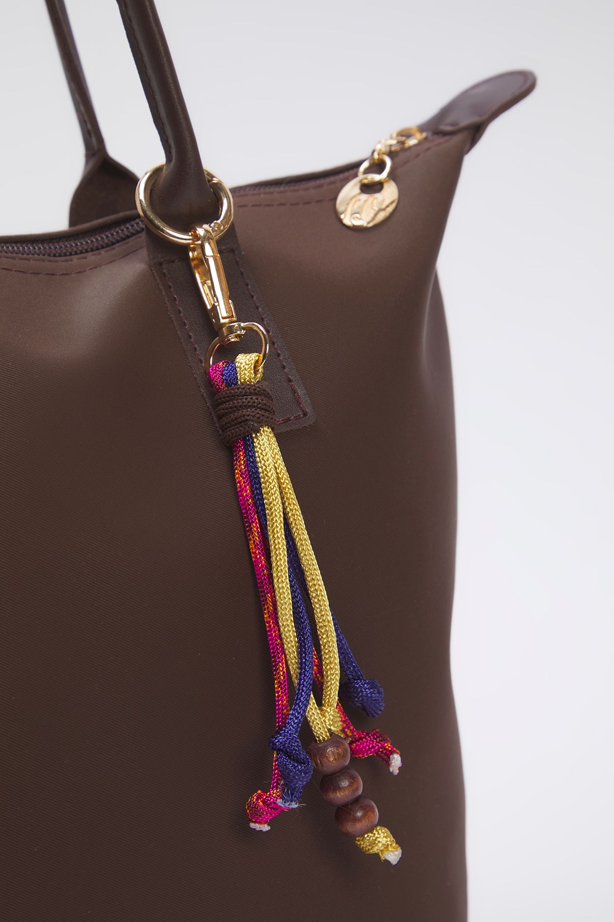 TRENDYOL SHOES-Női Maxi Tote válltáska barna varázslatos kiegészítővel TAKSS25OC00018 6