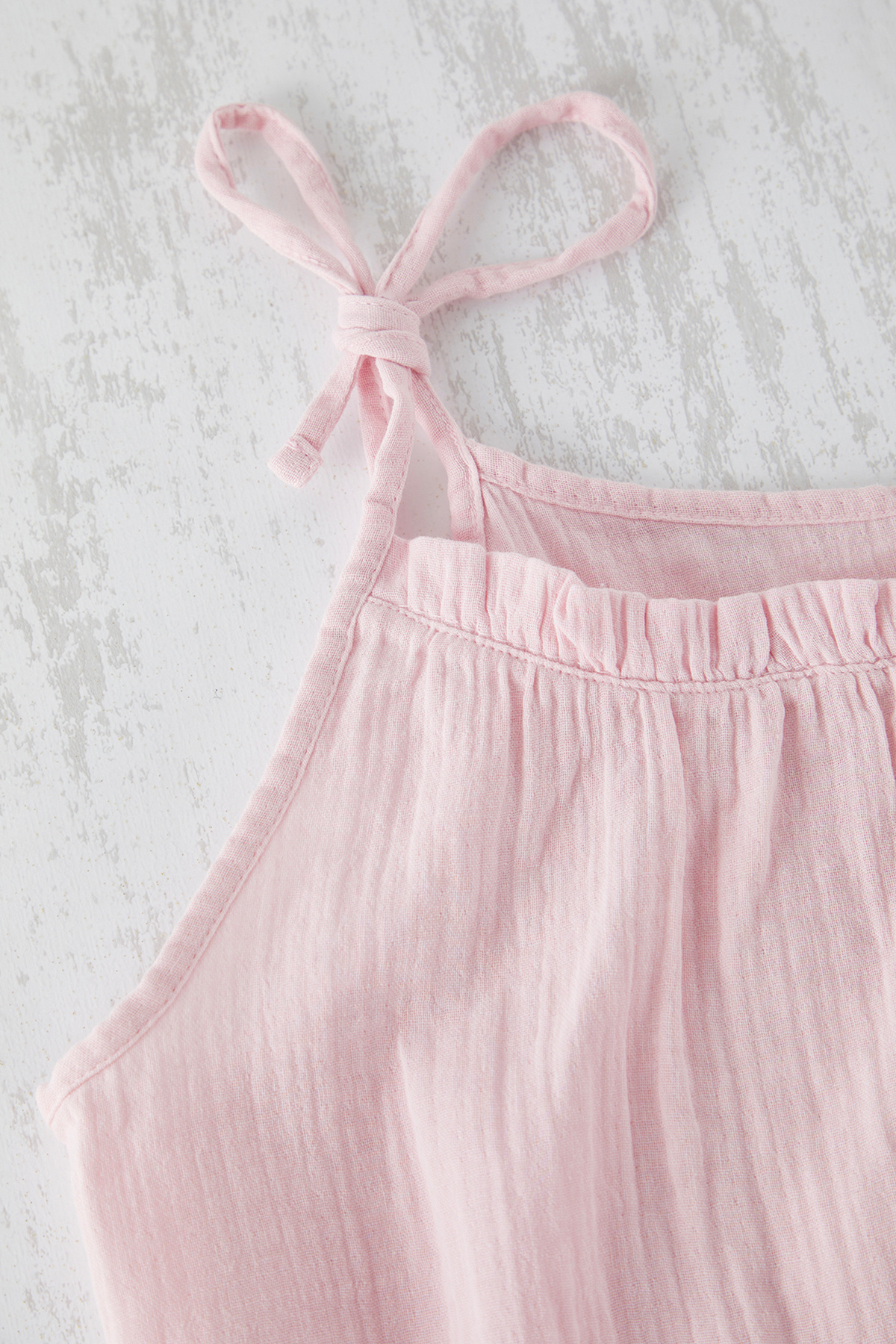 Trendyol Curve-Pink Straps Laced Muslin Woven Pajamas Set Tbbss25Ai00051 9