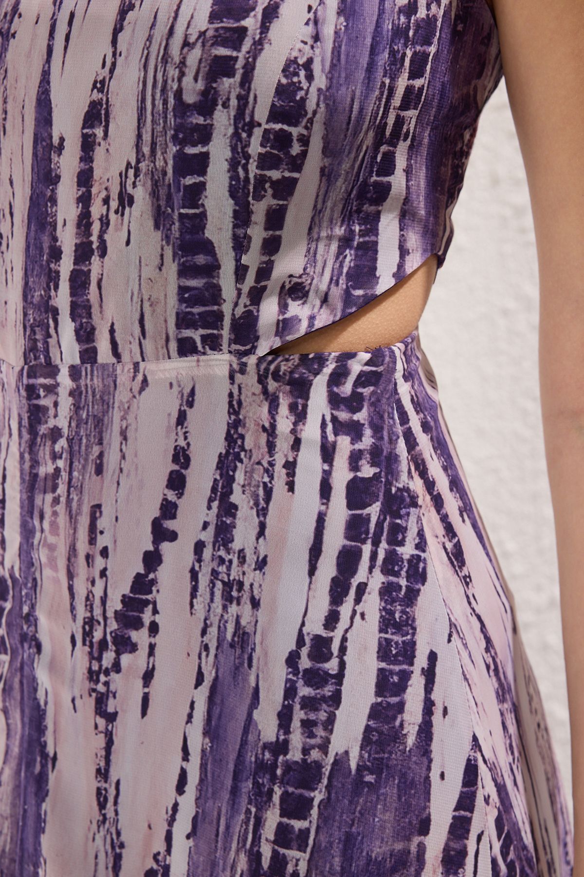 Trendyol Collection-Lila*001 virágmintás Flounce Maxi ruha - TWOSS20EL1270 3