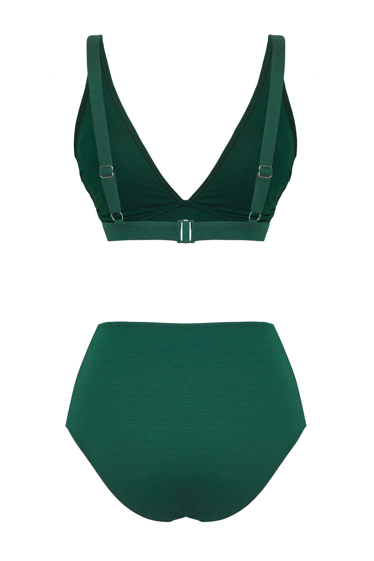 Trendyol Collection-Smaragdgrünes Dreiecks-Bikini-Set mit hoher Taille – TBESS25BT00117 6