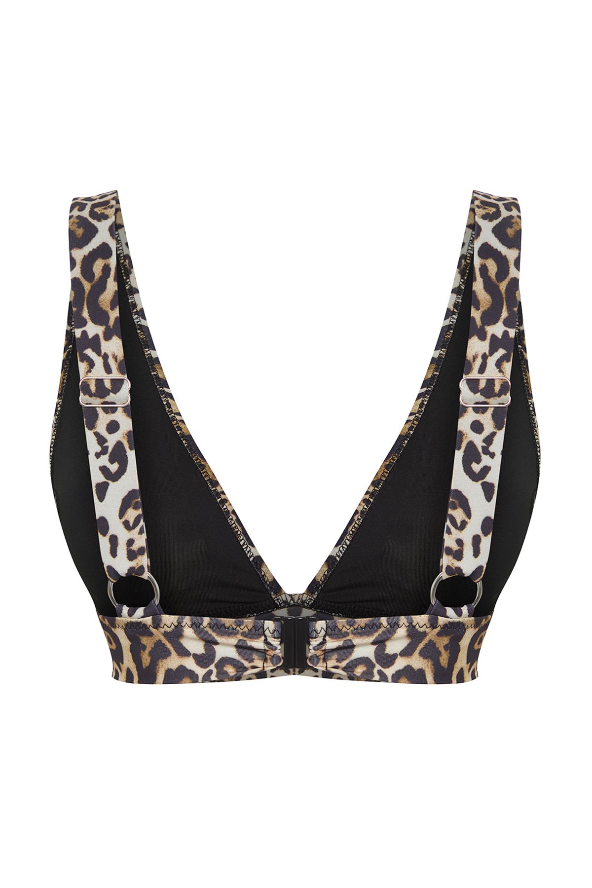 Trendyol Collection-Leopard Print Triangle Core Bikini Top Tbess22Bu0017 6