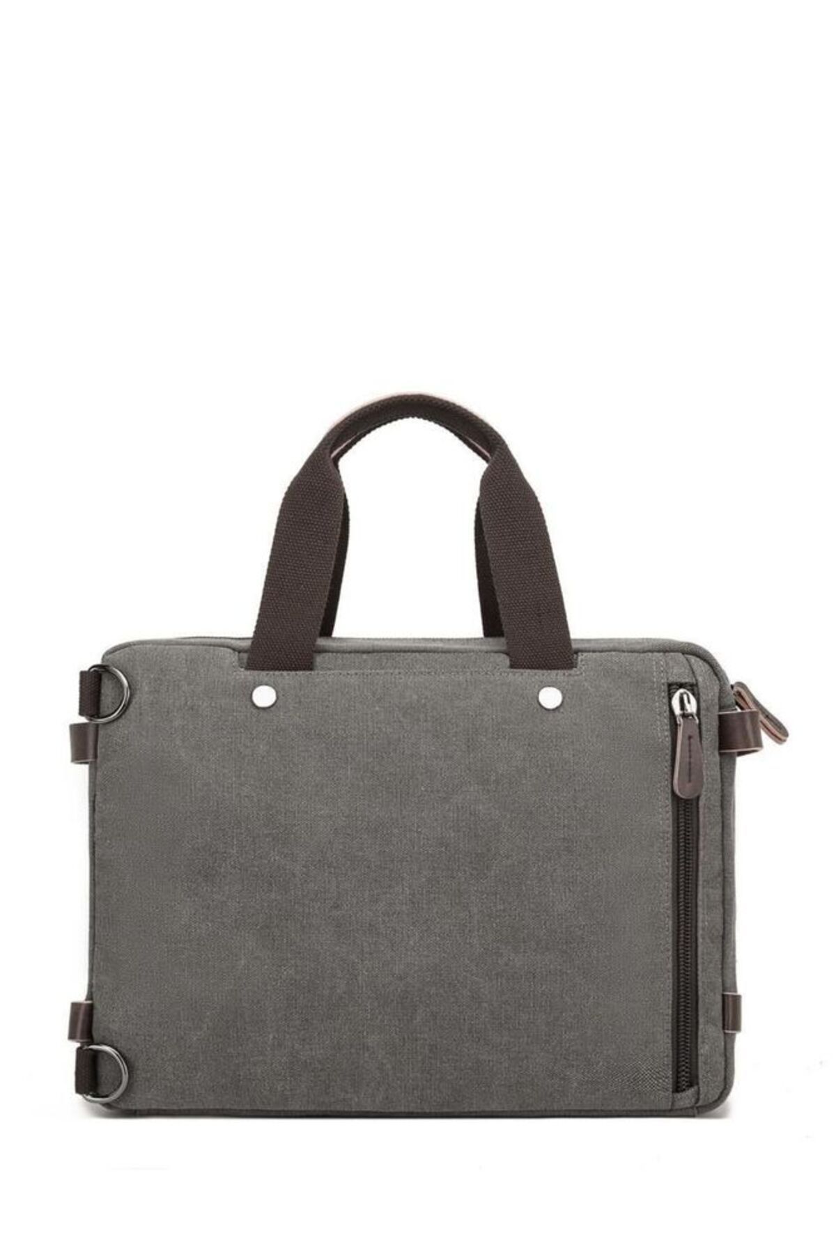 CACTİVE-Cactive Canvas Gray Fabric Unisex Laptop & Briefcase Ctv1278 2