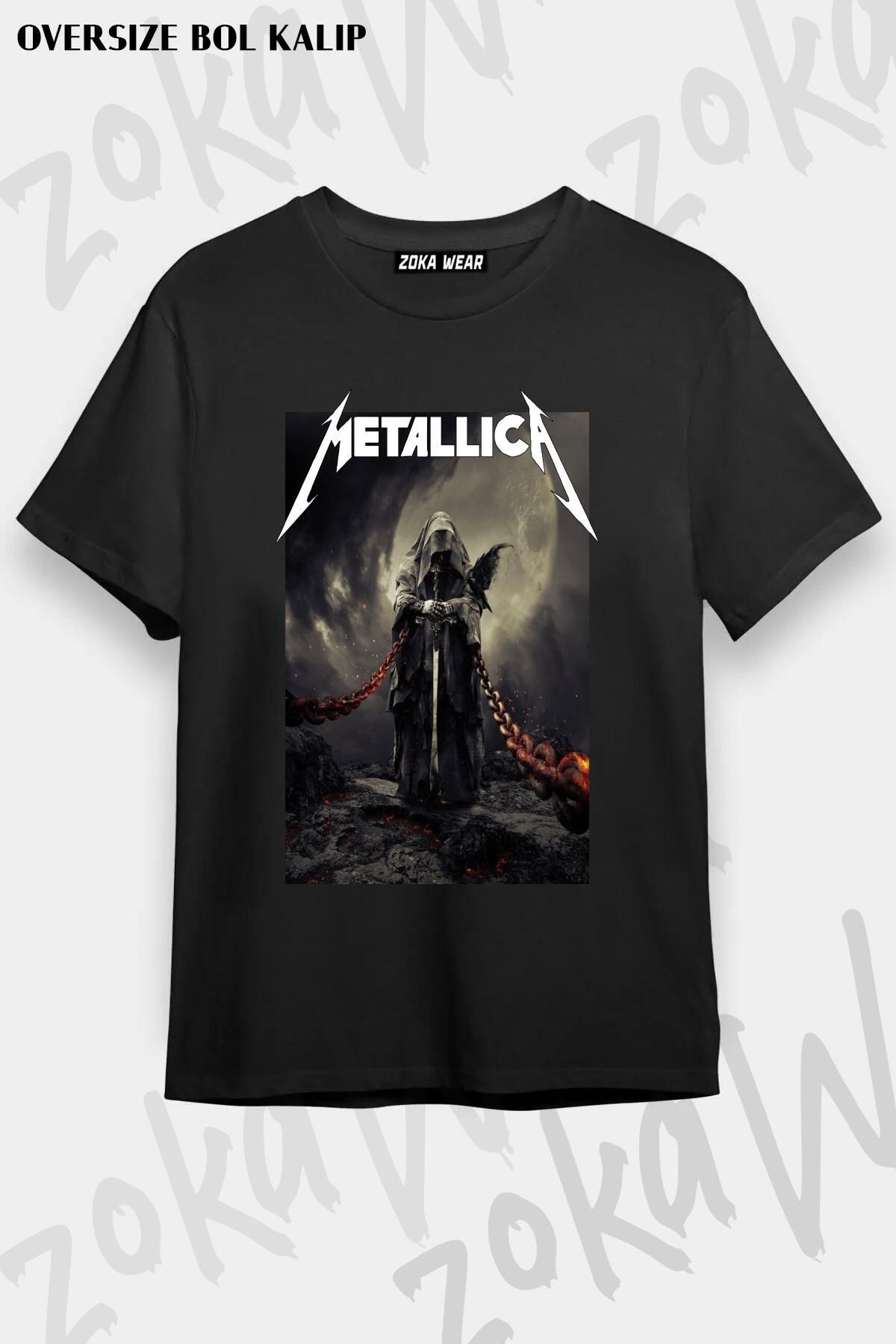 ZOKAWEAR Tricou Unisex Oversize Metallica V5 Cu Imprimeu Unisex - XL