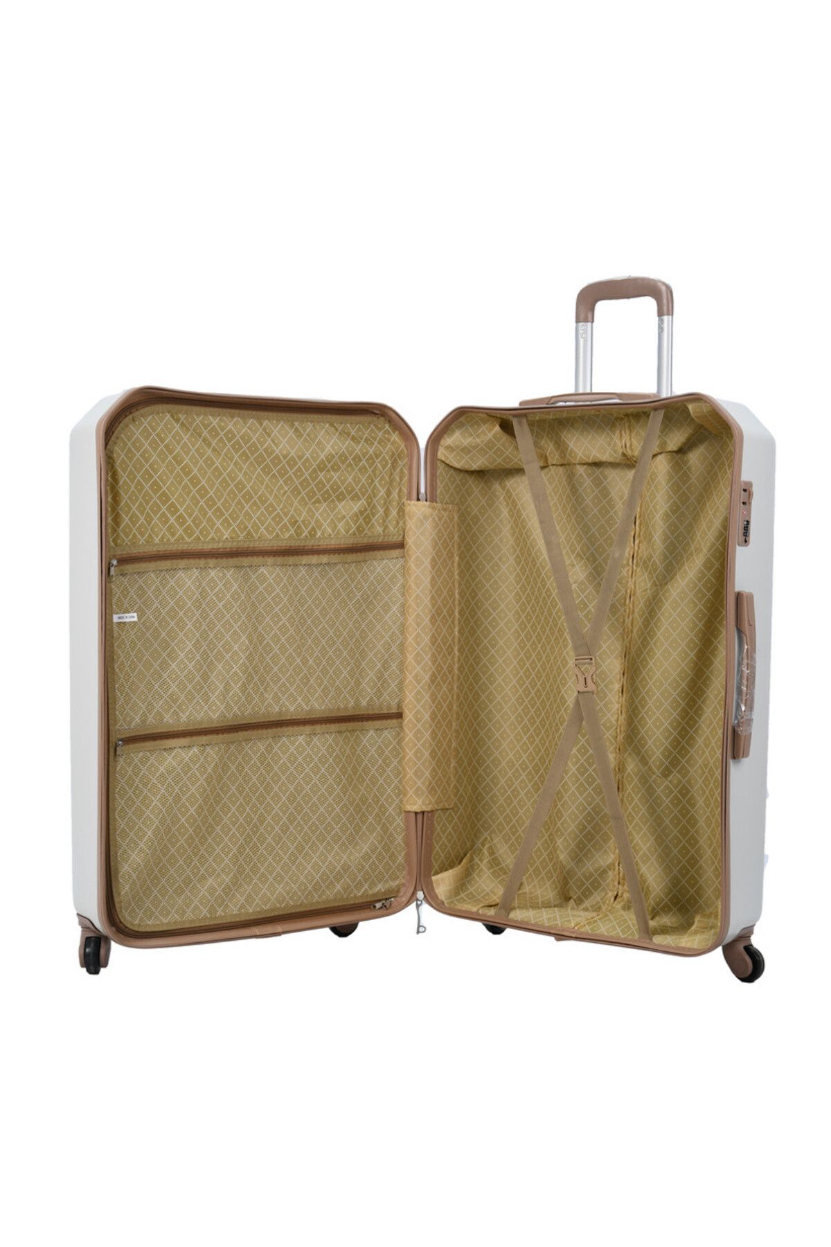 MORANO-3-Piece Unisex Morano Travel Luggage Trolley Set Special Beige Khaki Size 28''-24''-20'' Inches. 4